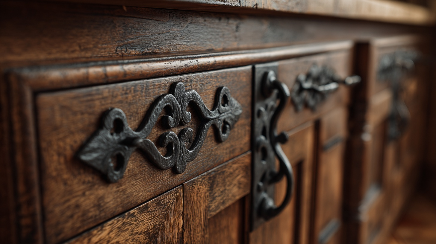 5 use ornate iron hardware