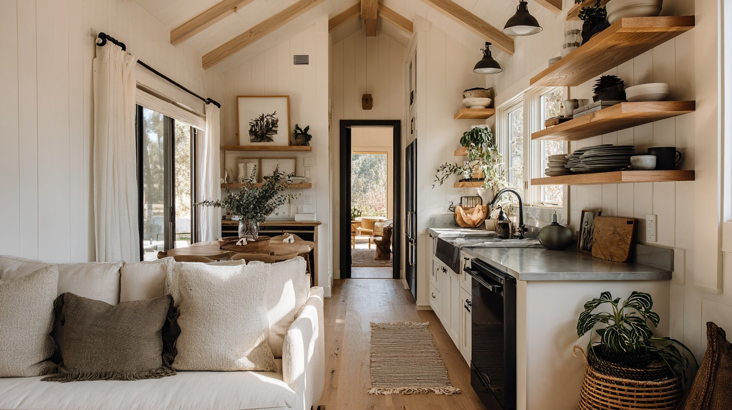 7 open shelving instead of upper cabinets