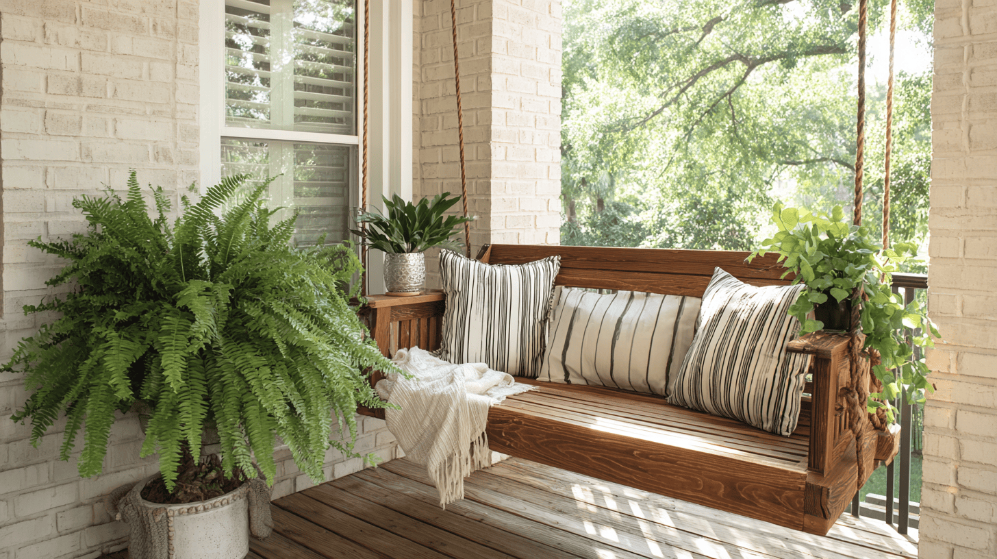 add a simple porch swing