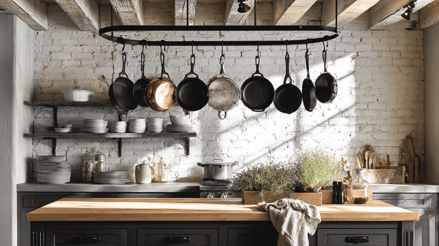 add hanging pot racks