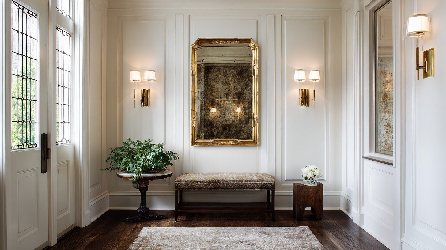 add symmetrical wall sconces