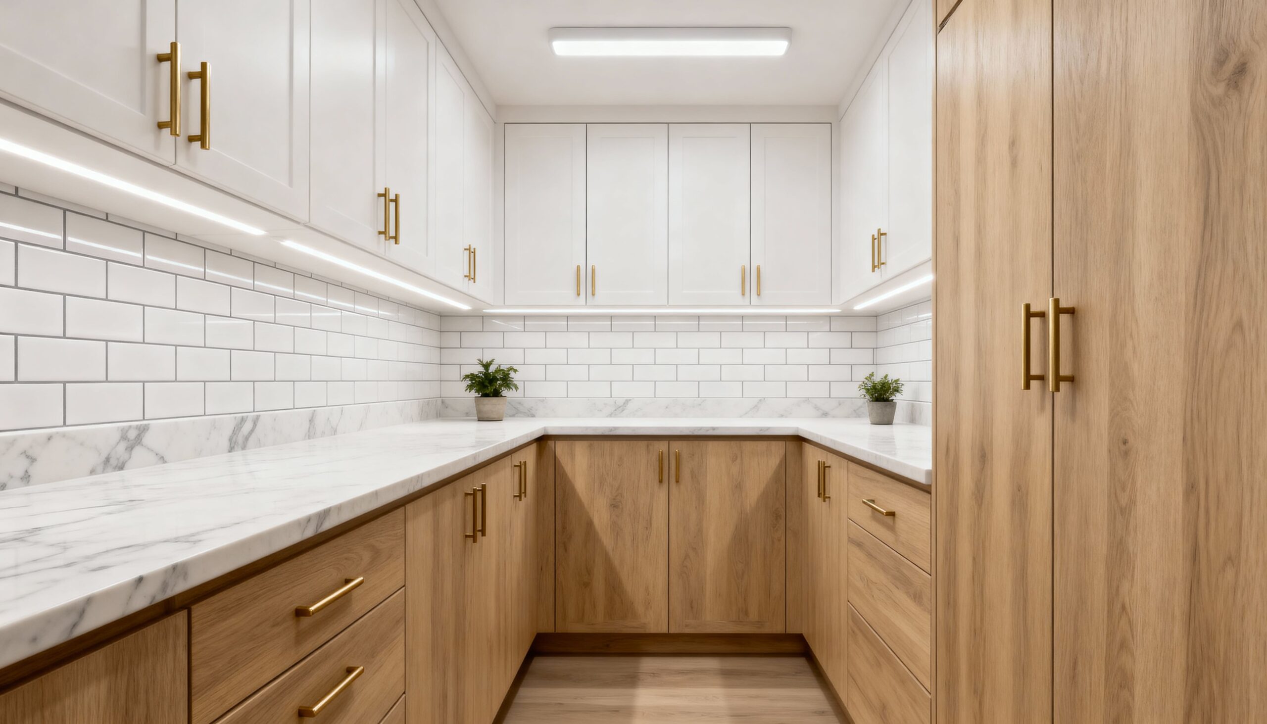 after outdated oak cabinets