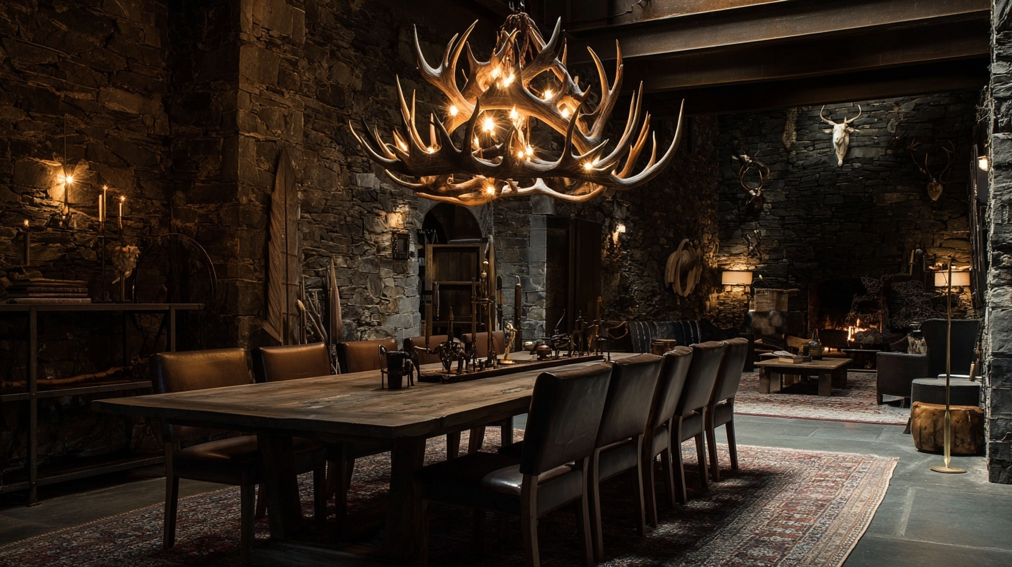 antler chandelier natu