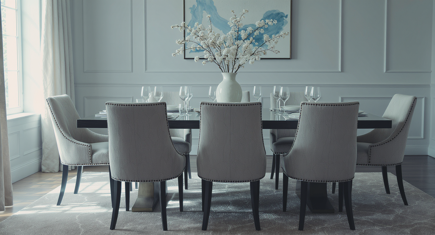 arrange matching chairs with upholstered seats