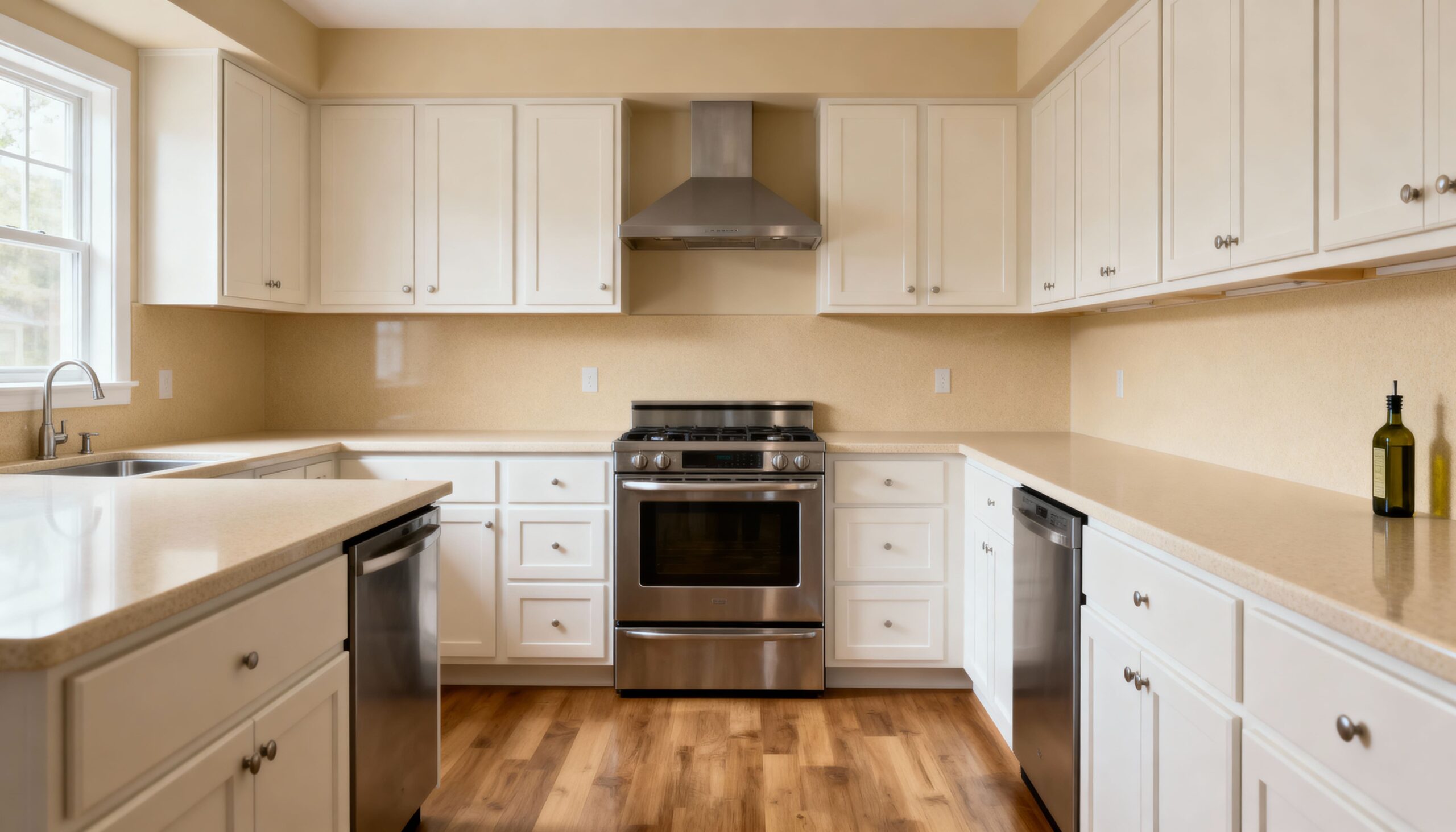 before laminate backsplash