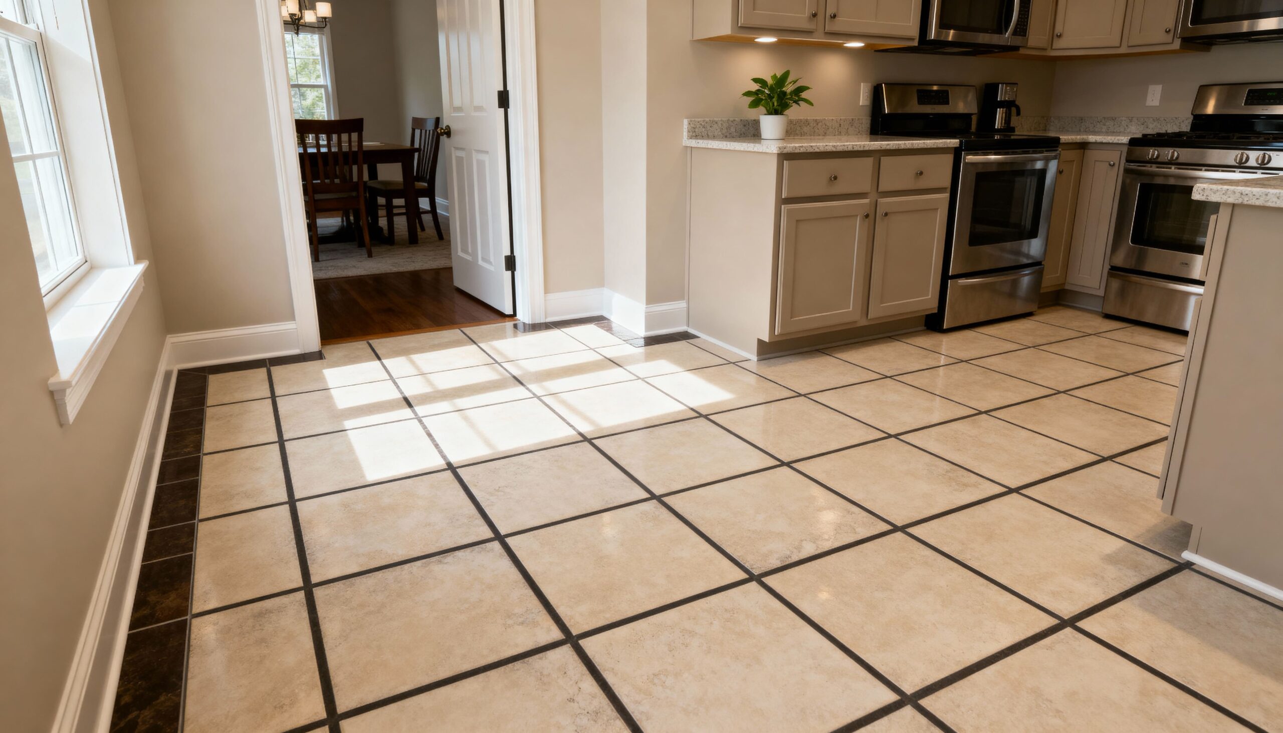 before outdated ceramic tile