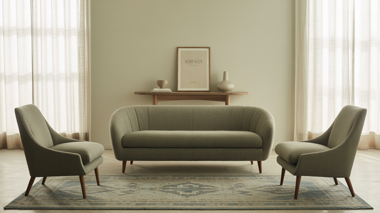 chairs flanking a sofa for-narrow spaces