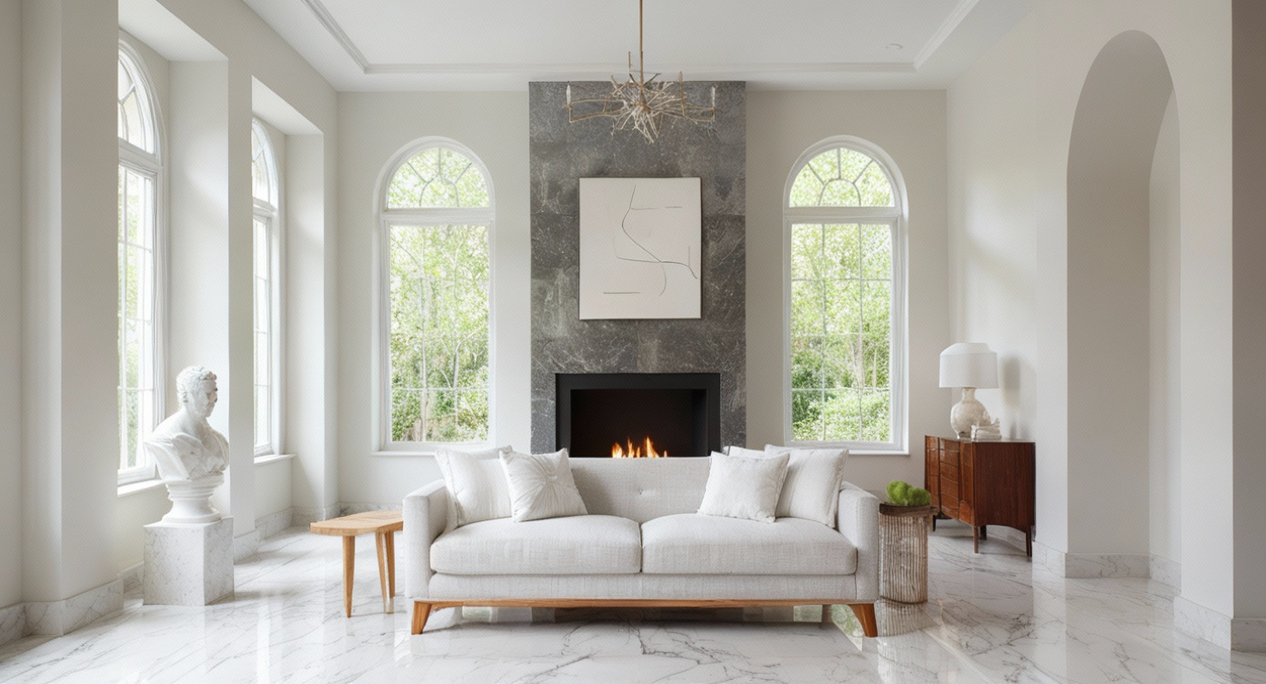 choose low profile furniture with straight lines