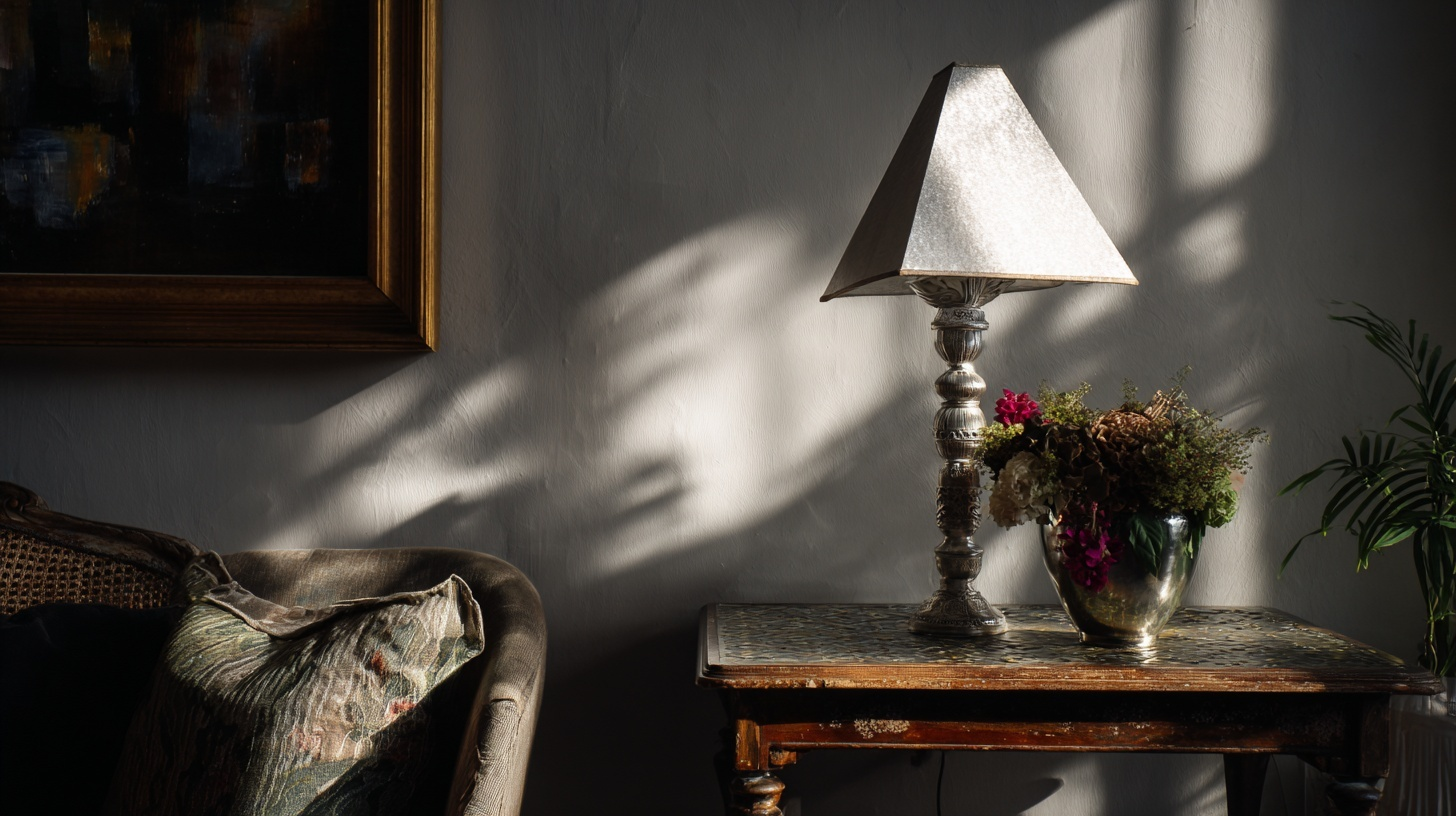 combine vintage finds with modern lighting