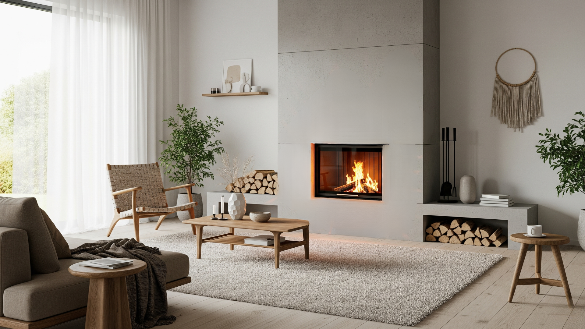 concrete fireplace surrounds