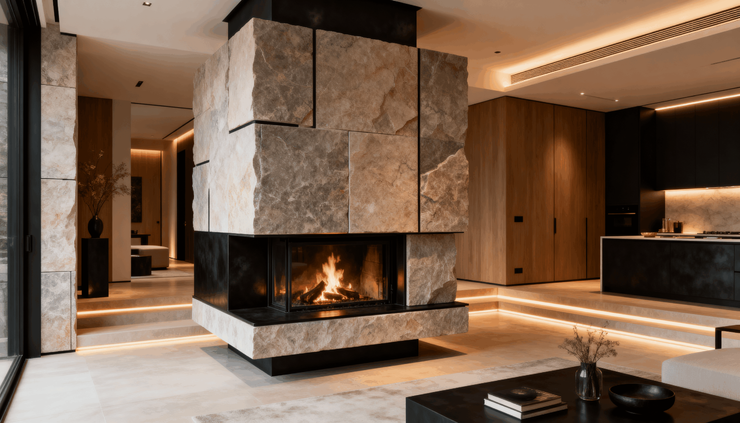 contemporary fireplace focal points
