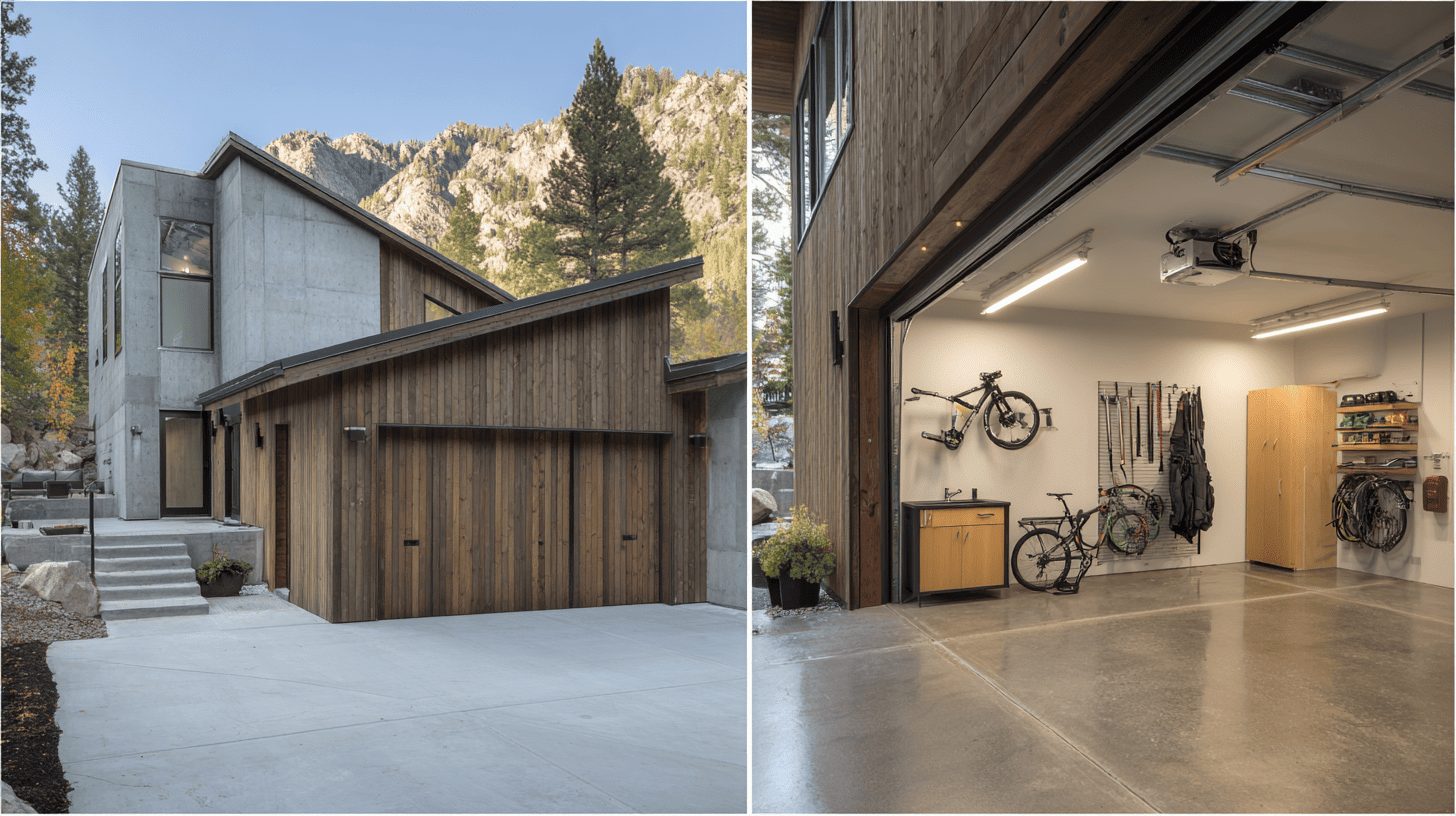 contemporary mountain garage solutions