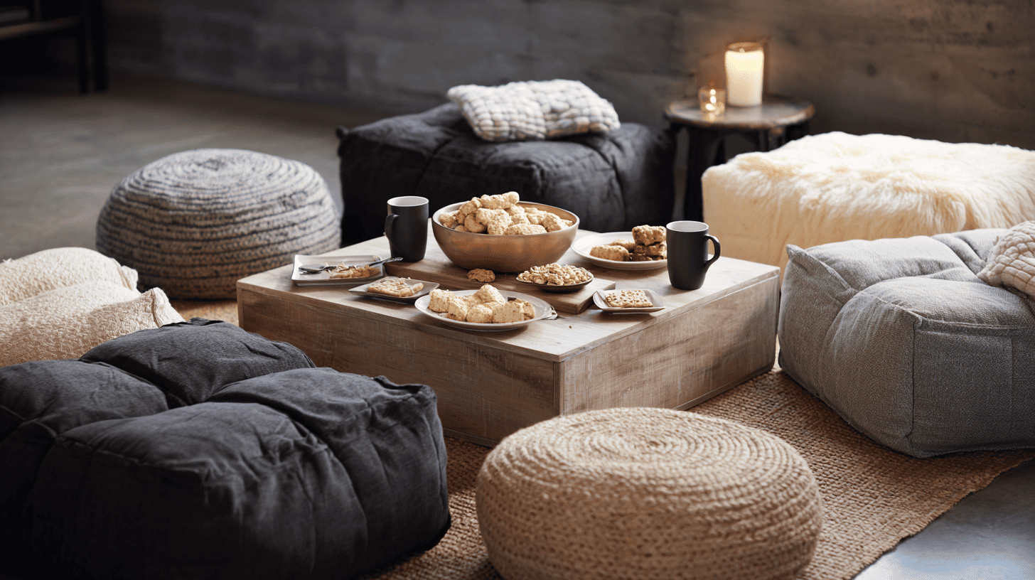 cozy floor seating area
