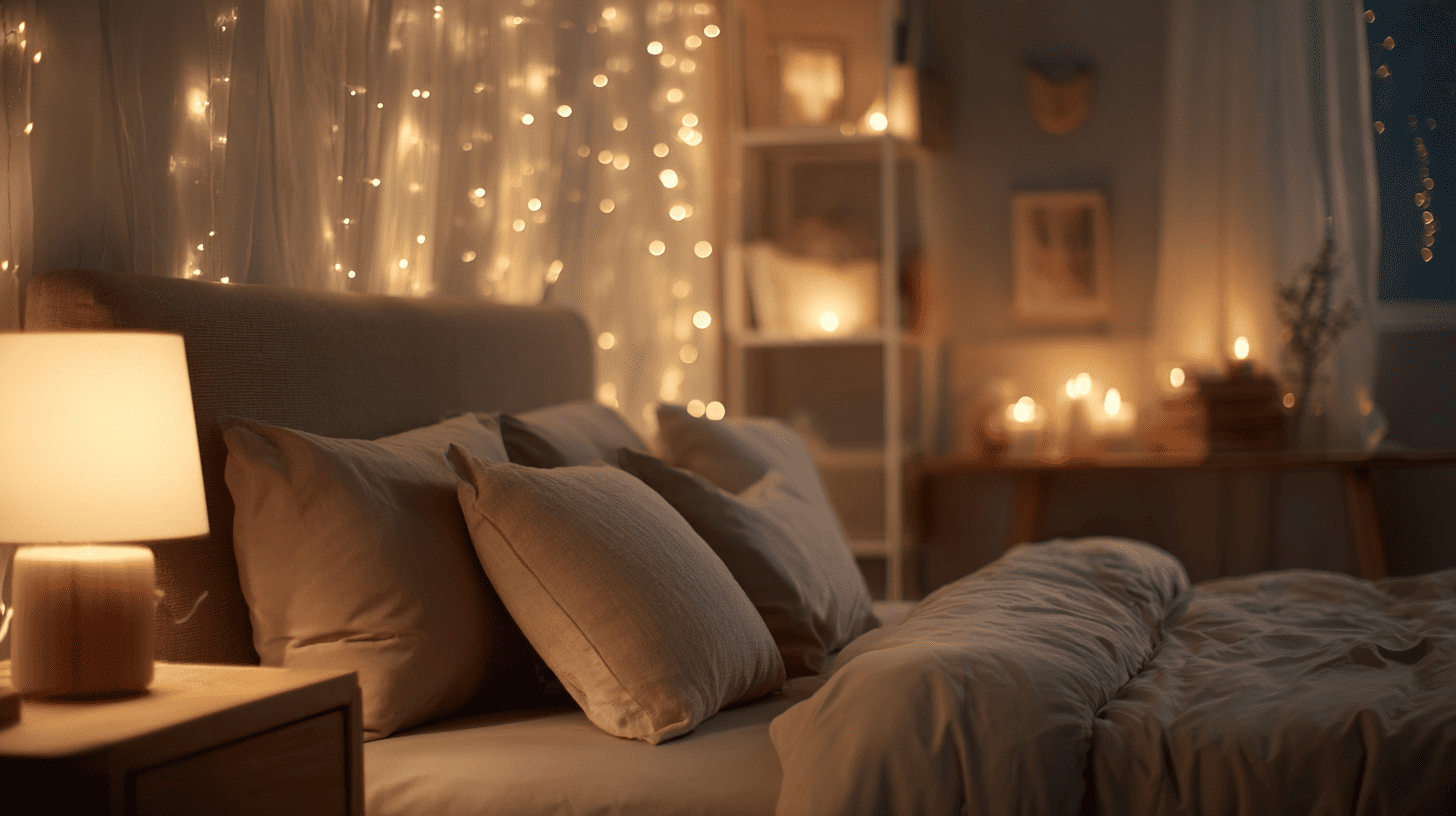 cute bedroom lighting combinations