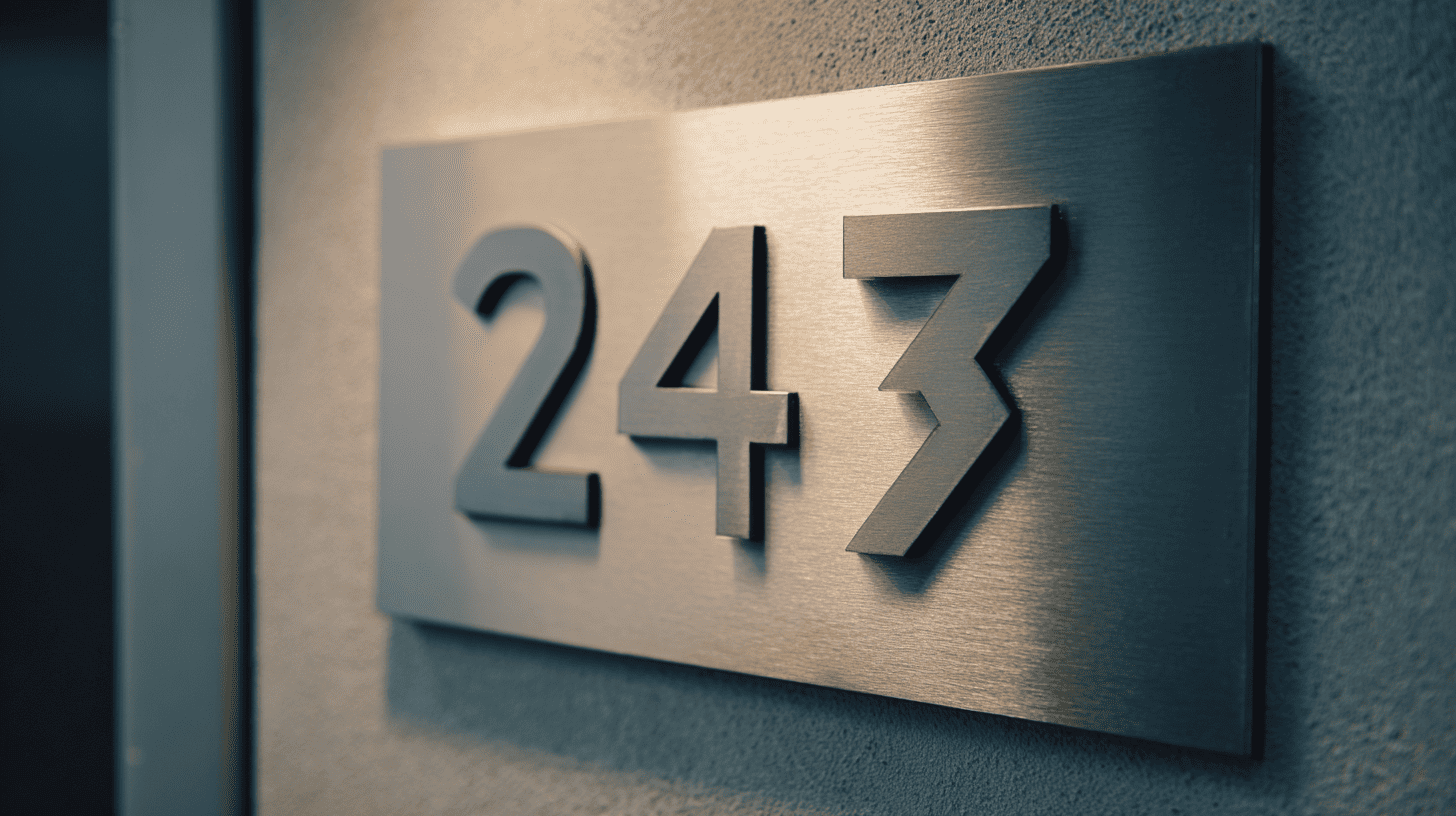 display house numbers clearly