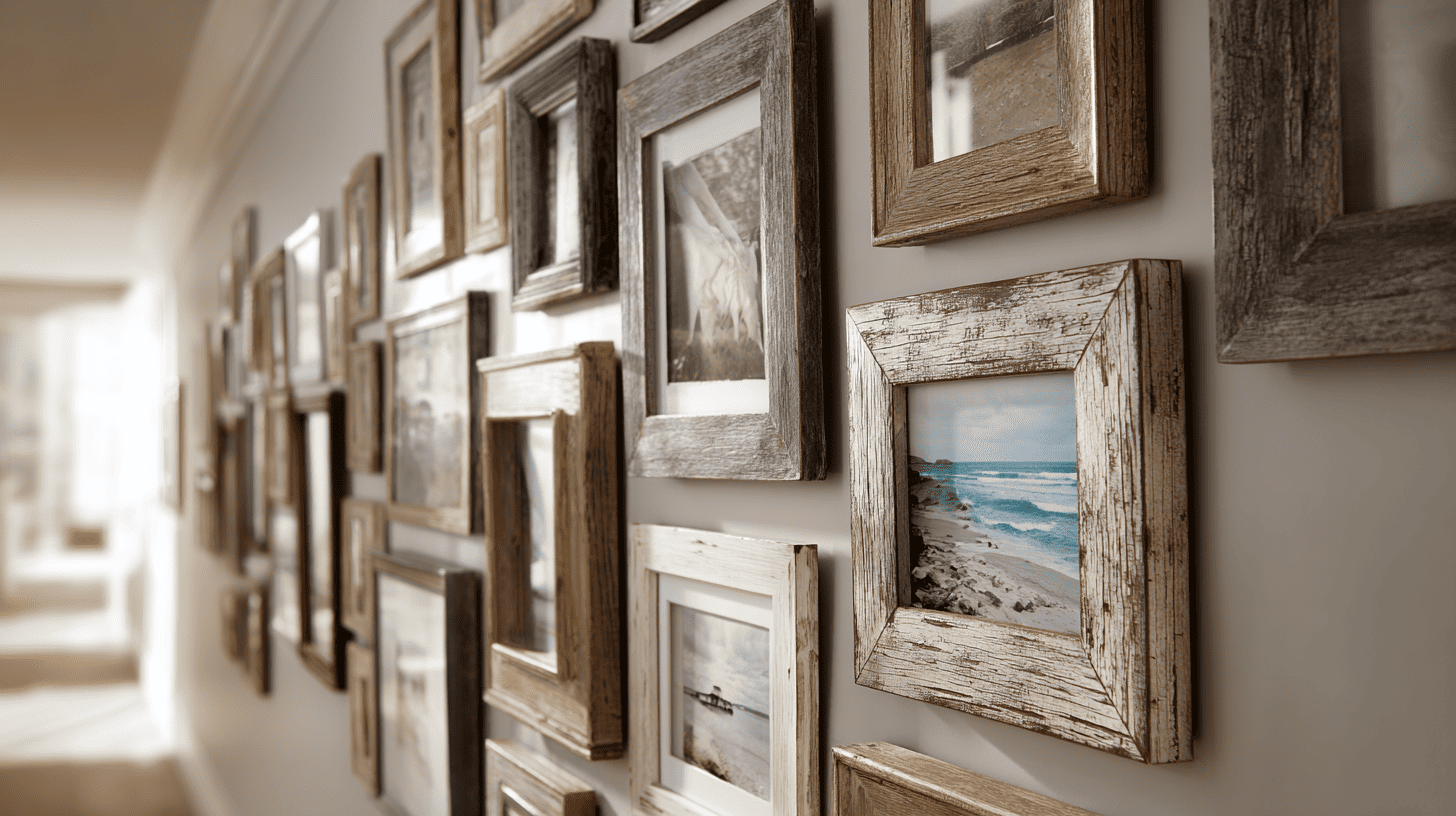 distressed wood frames