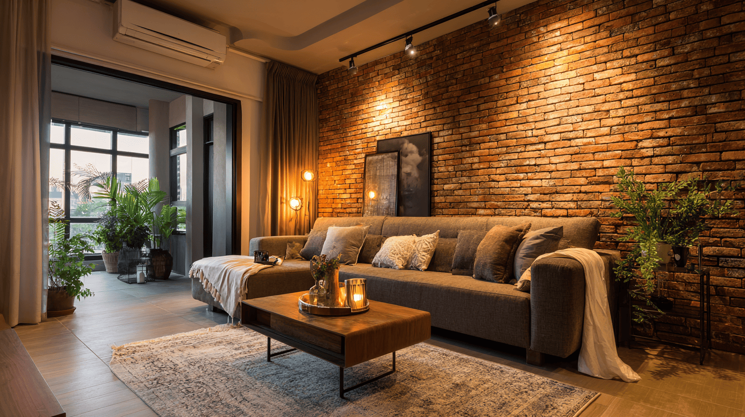 exposed brick walls