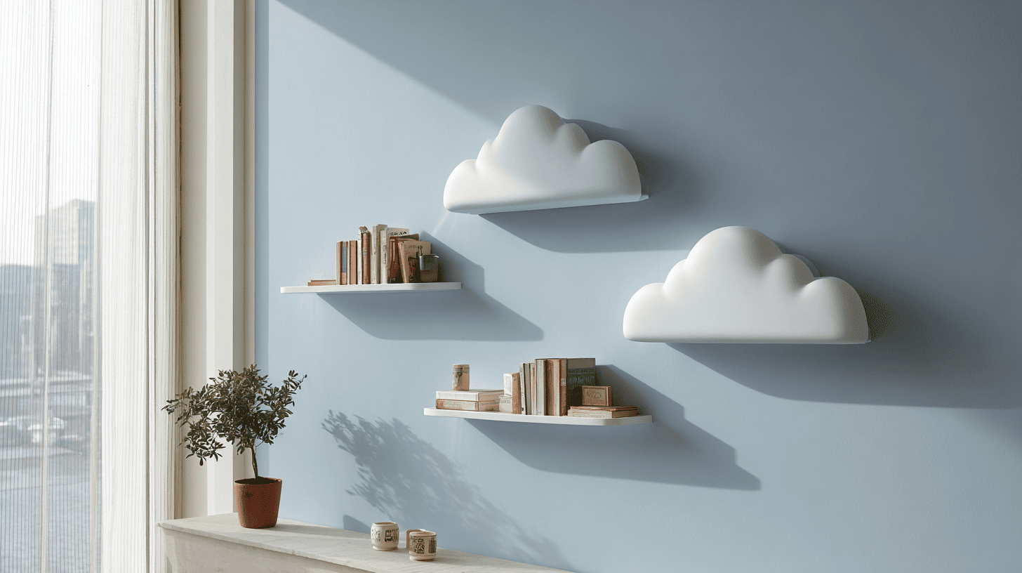 floating cloud shelves
