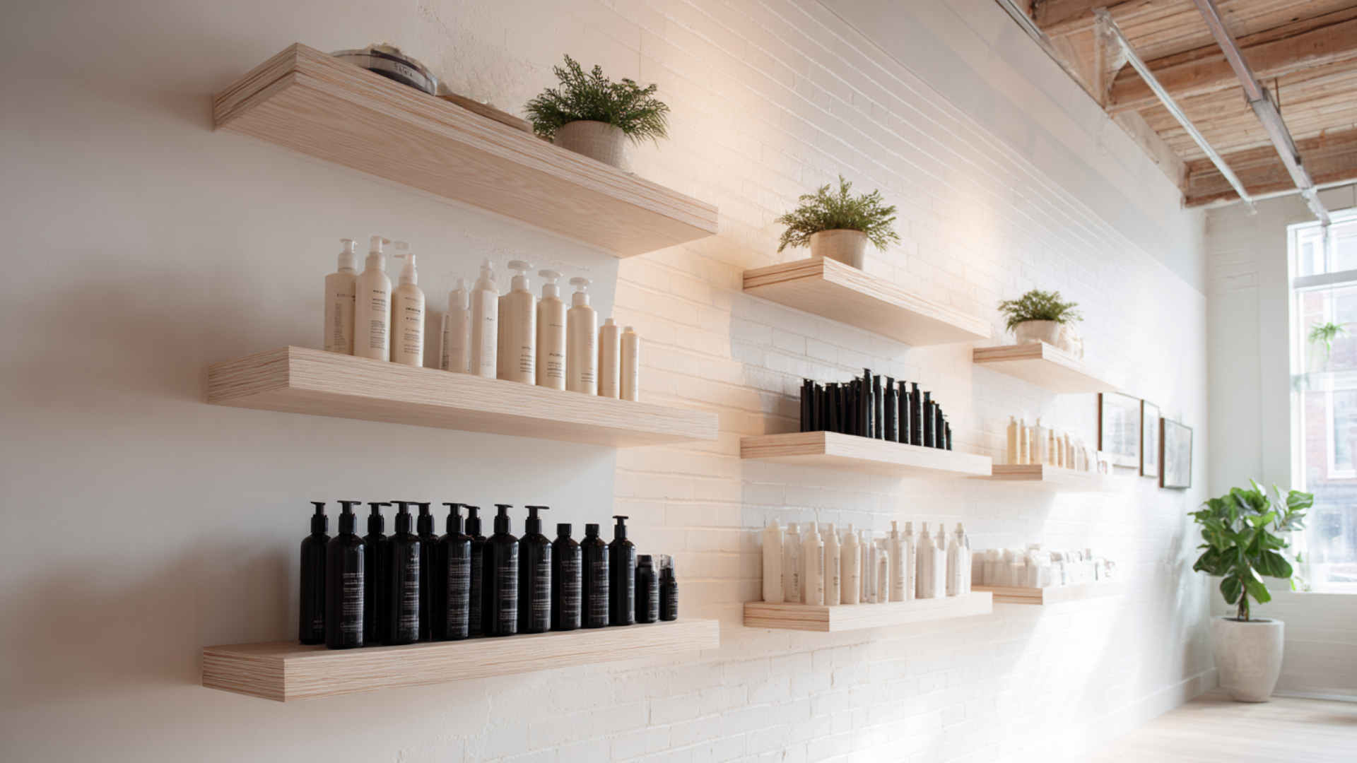 floating shelves for products