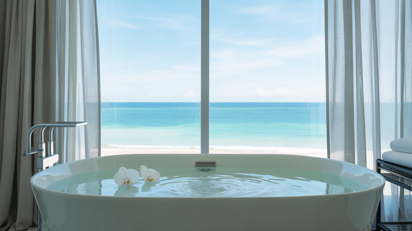 freestanding tubs with water views