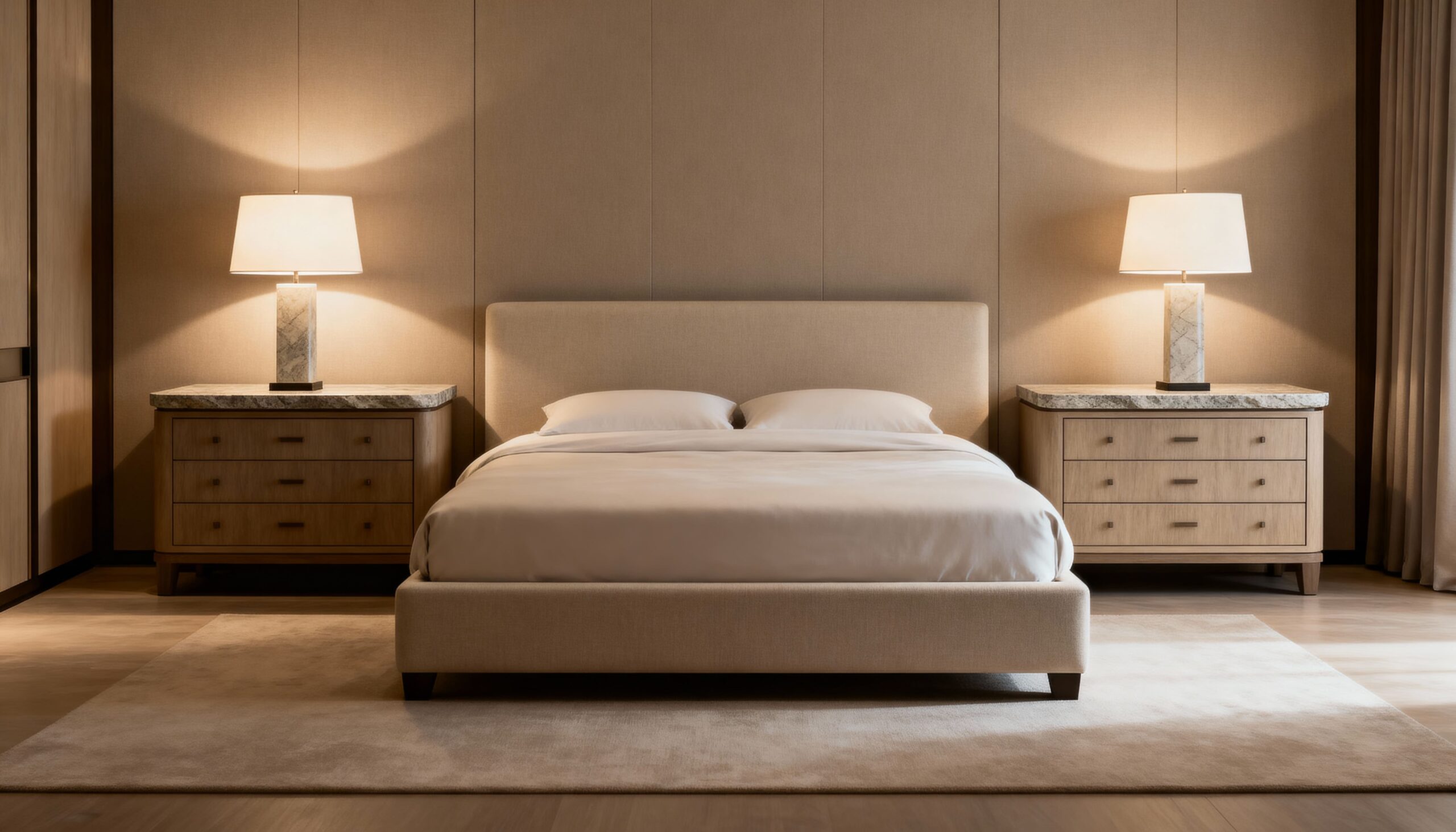 go oversized with nightstands