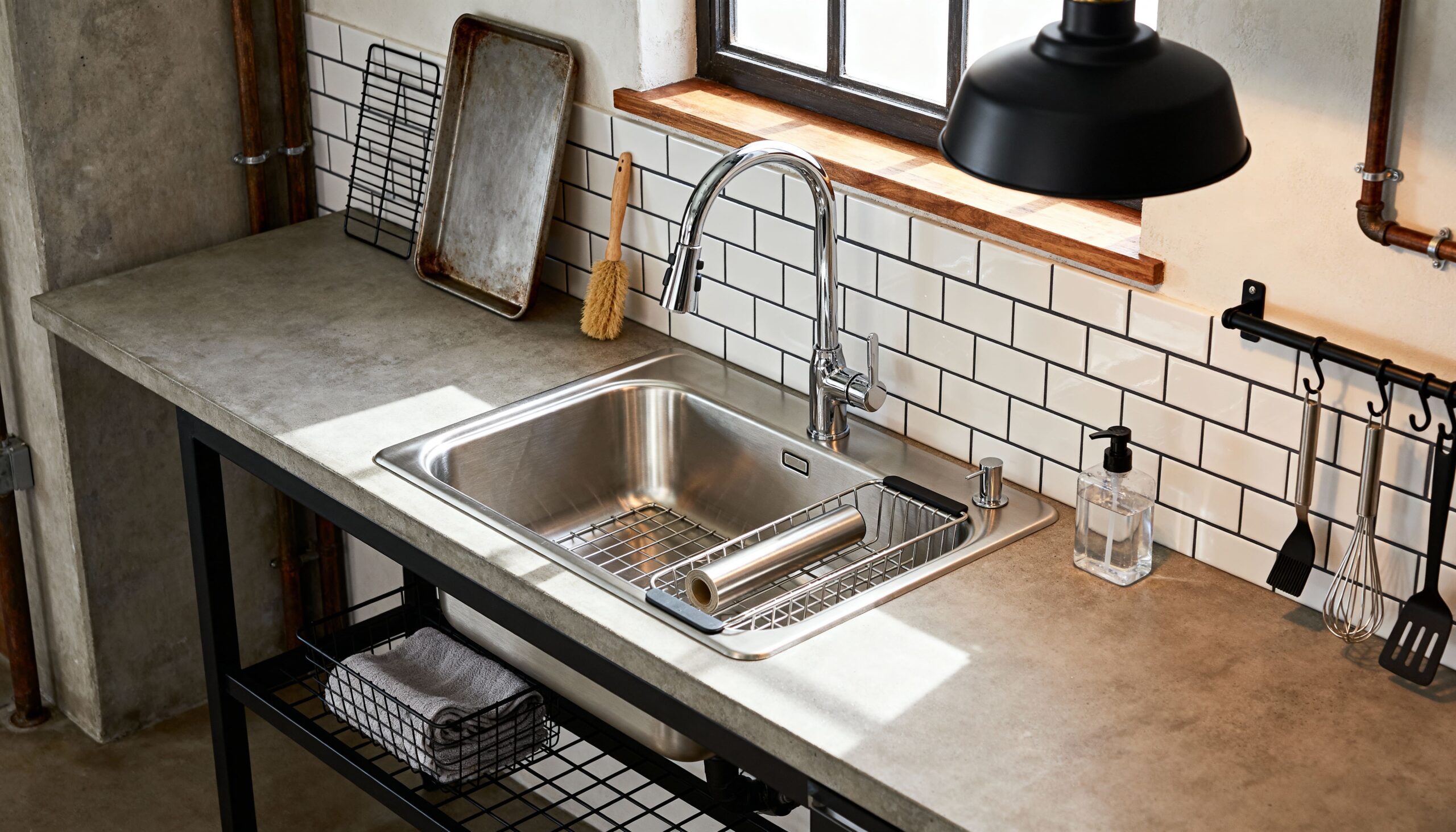 install a deep utility sink