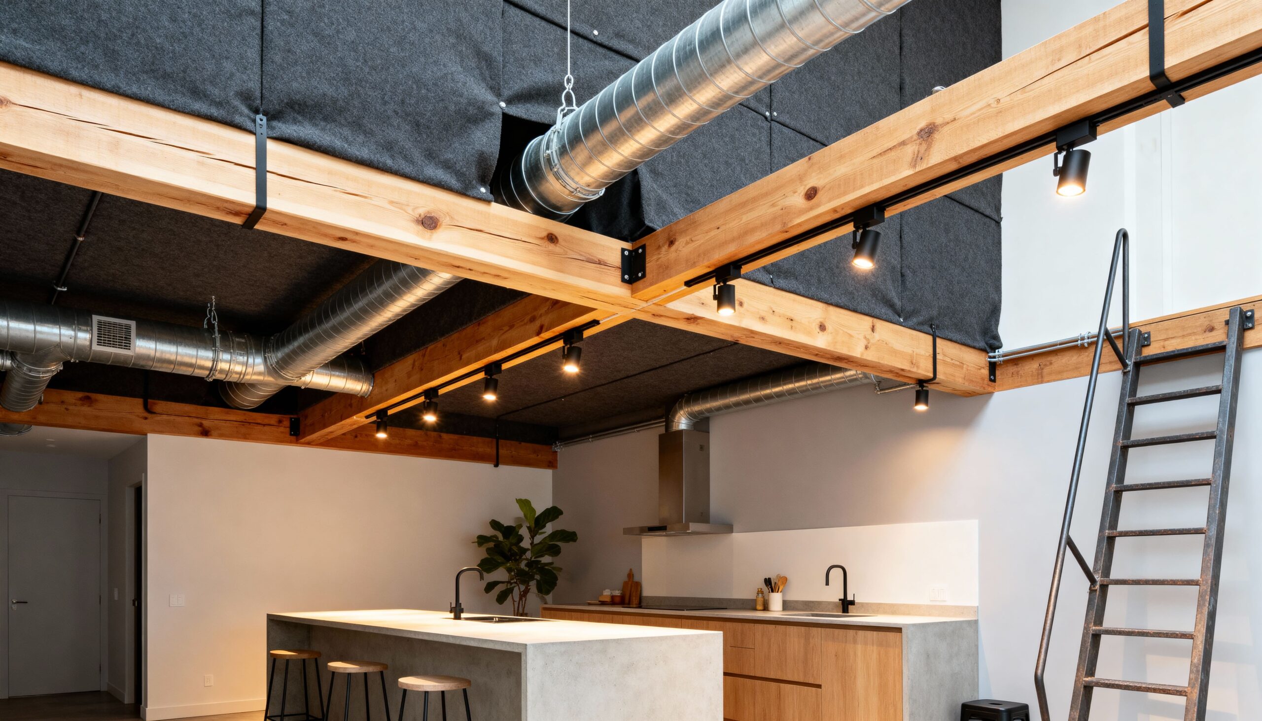 keep ducts and beams exposed