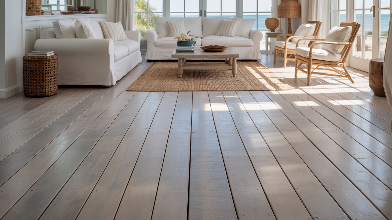 light colored wooden flooring