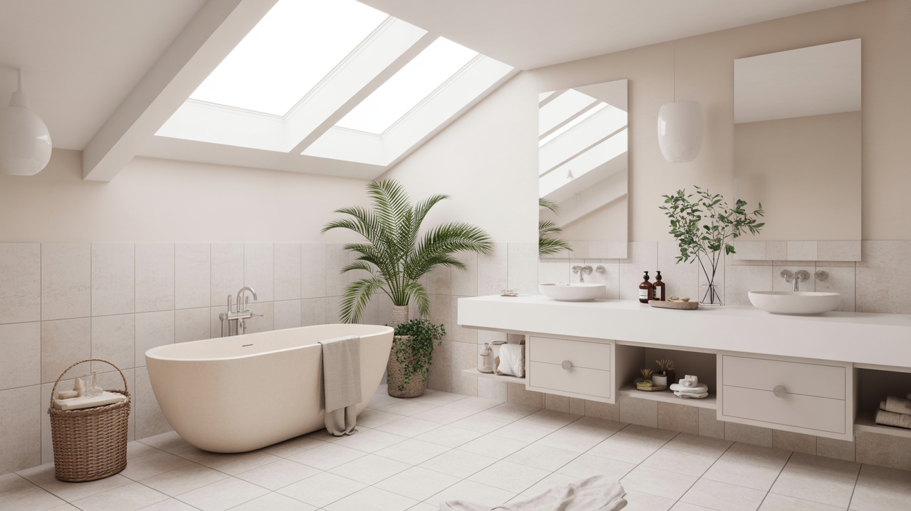 light filled spa inspired bathrooms