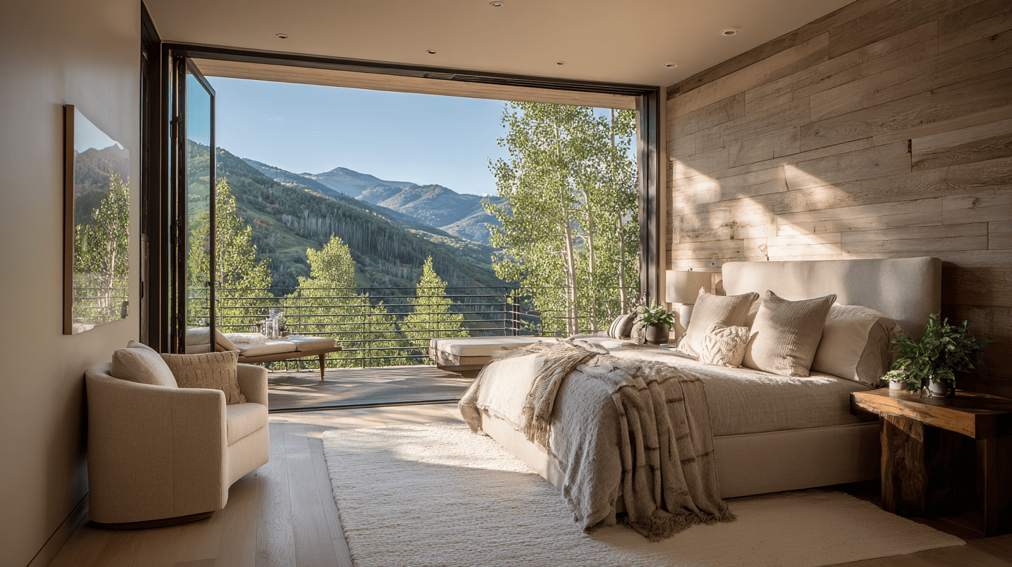 luxurious mountain view master suites