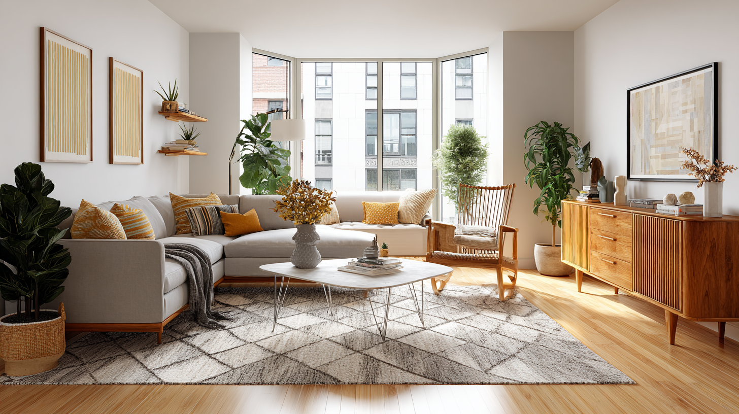 mid century modern house interior