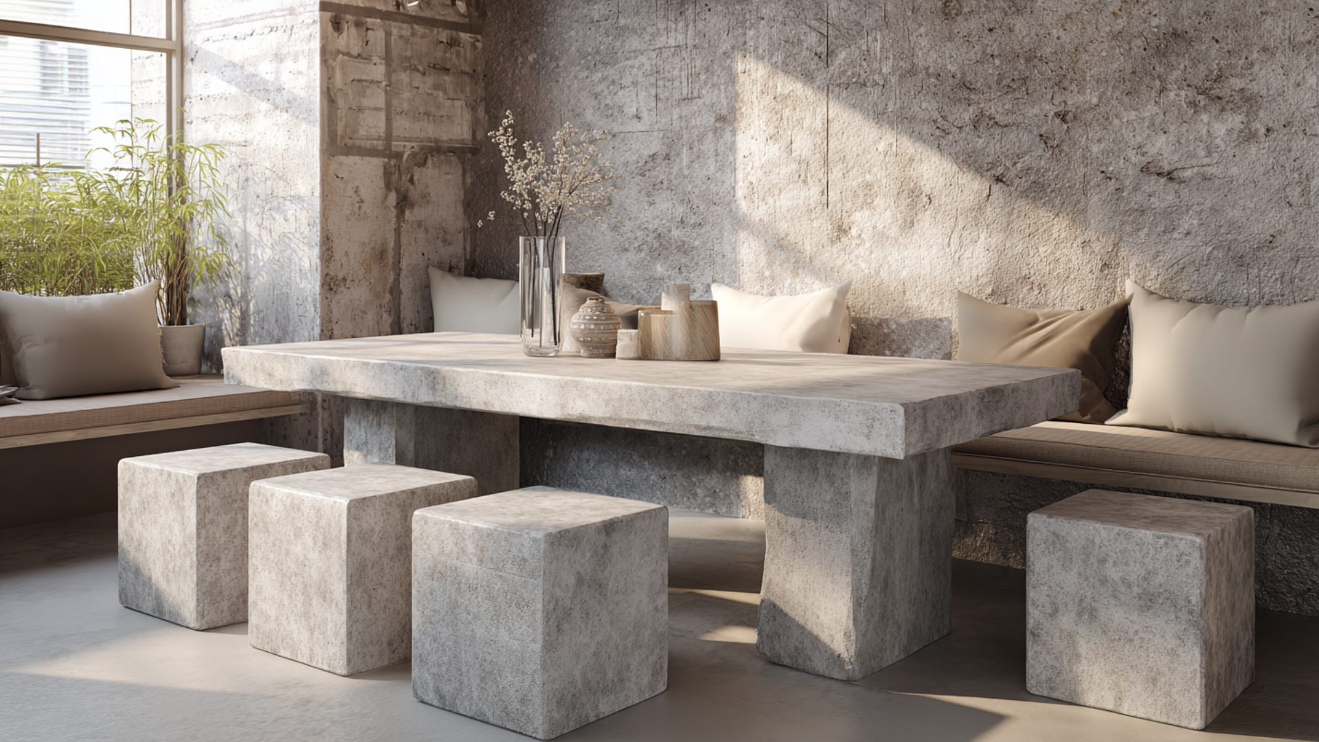 minimalist concrete furniture