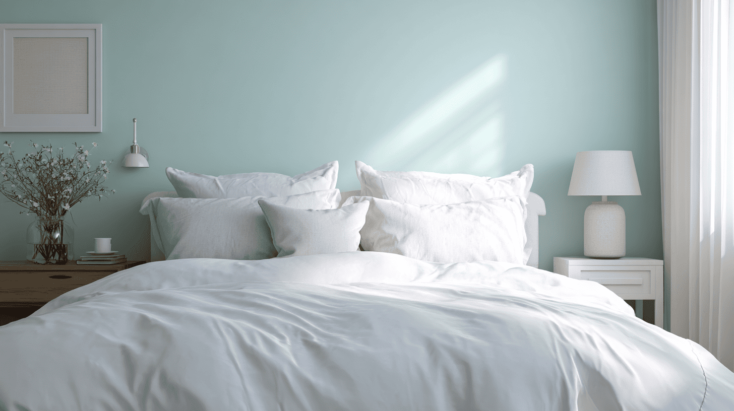 ocean colored accent walls