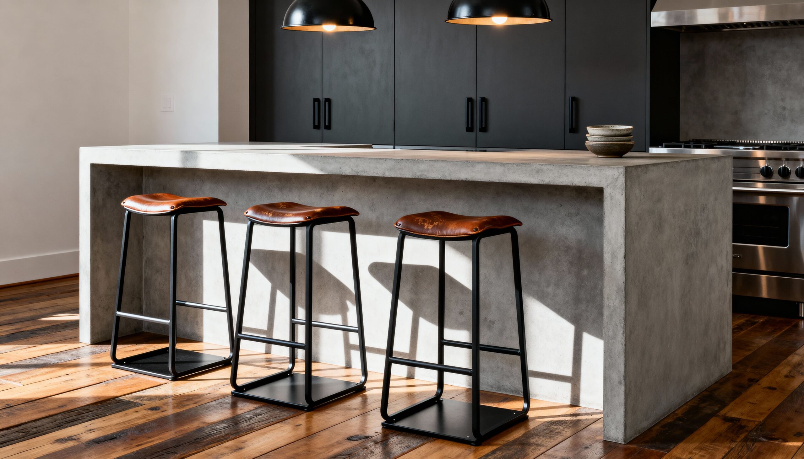 opt for industrial bar seating