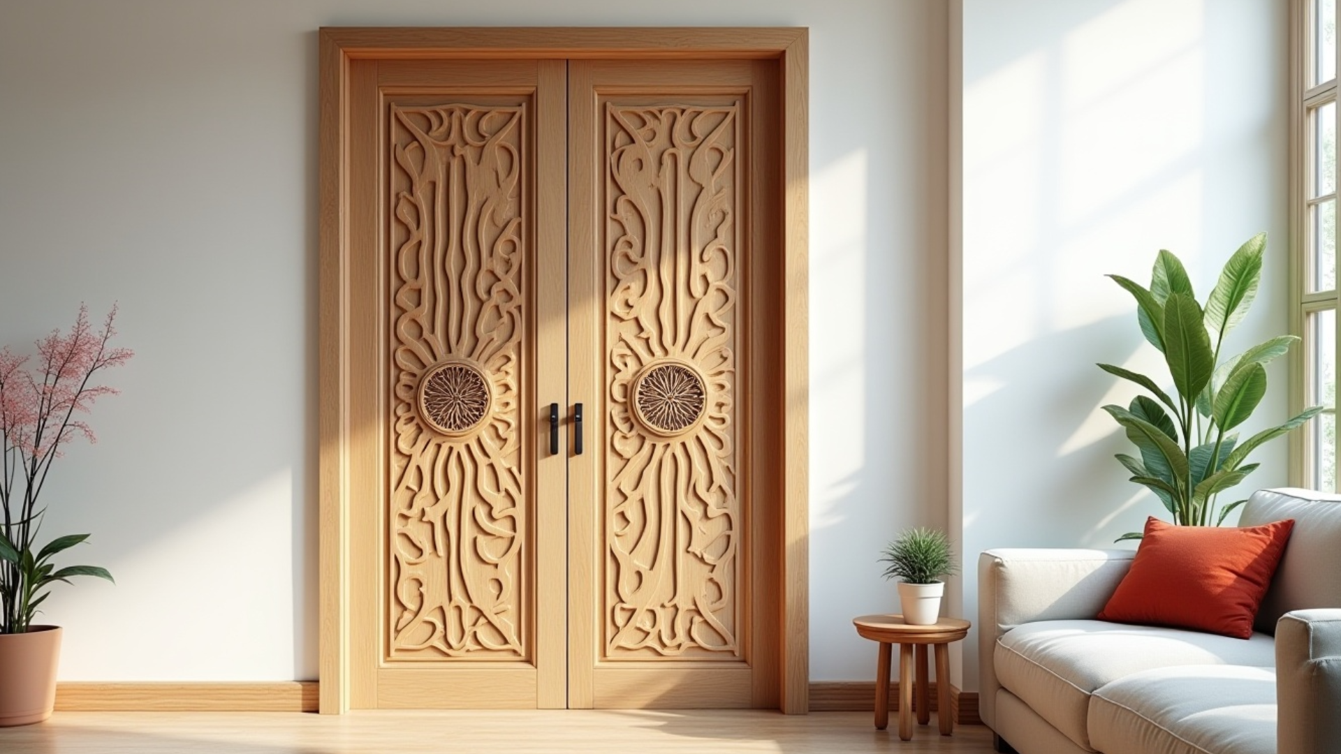 panel doors with carved details