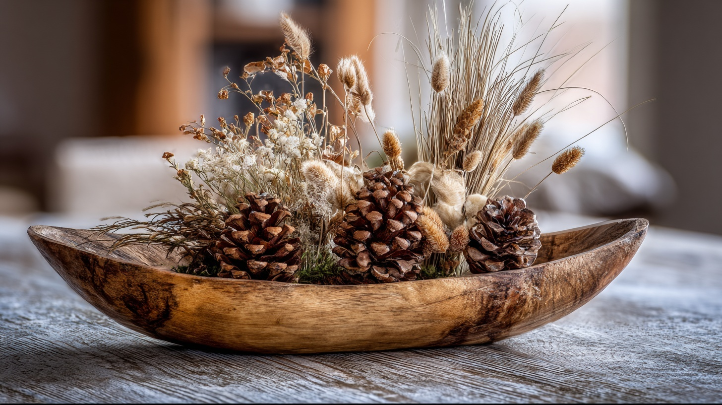 pine cone and twig arrangements