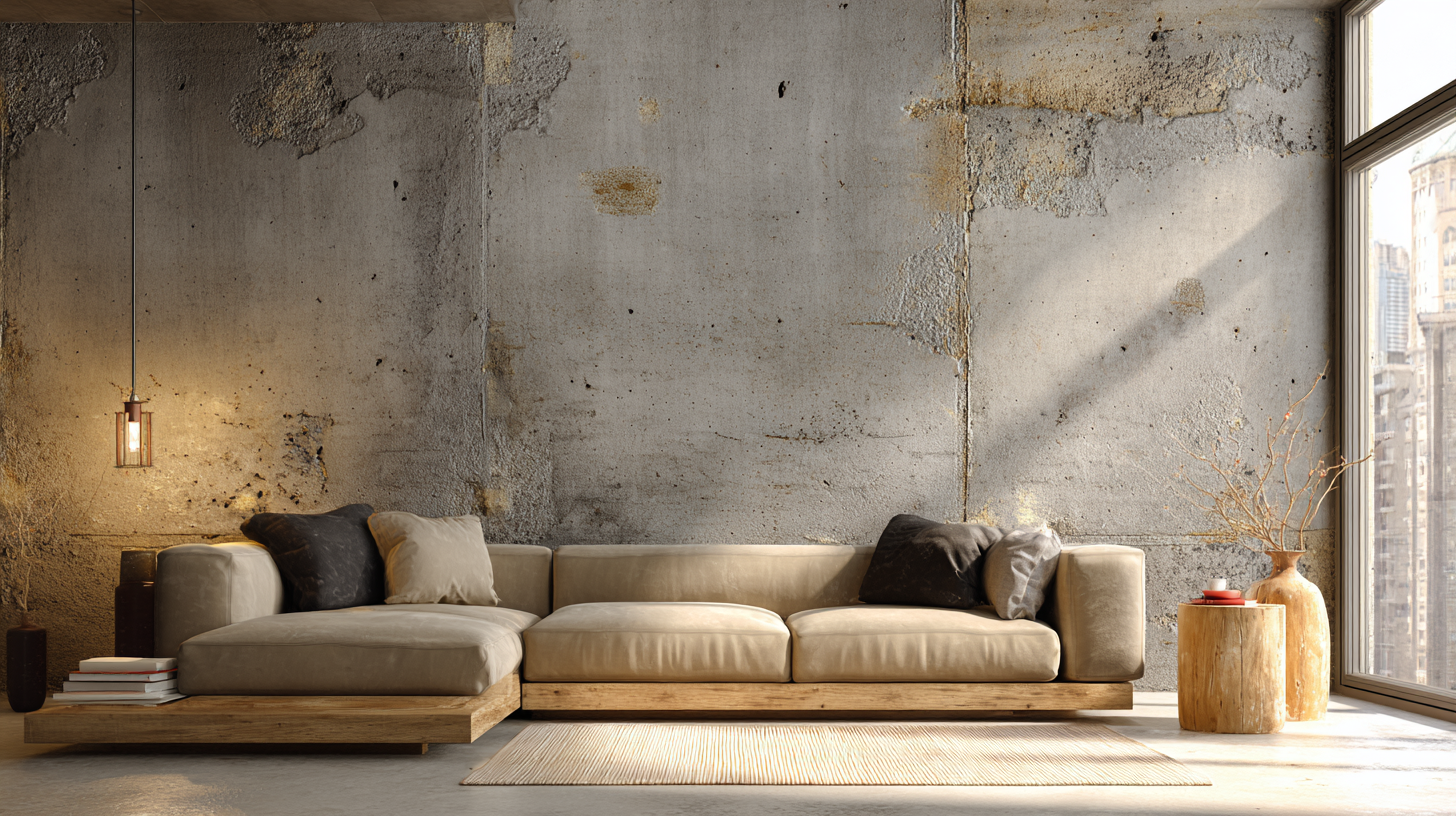 raw concrete statement wall