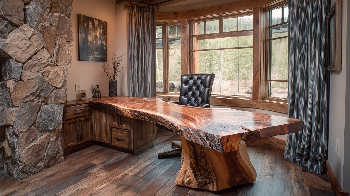 raw edge wood tables