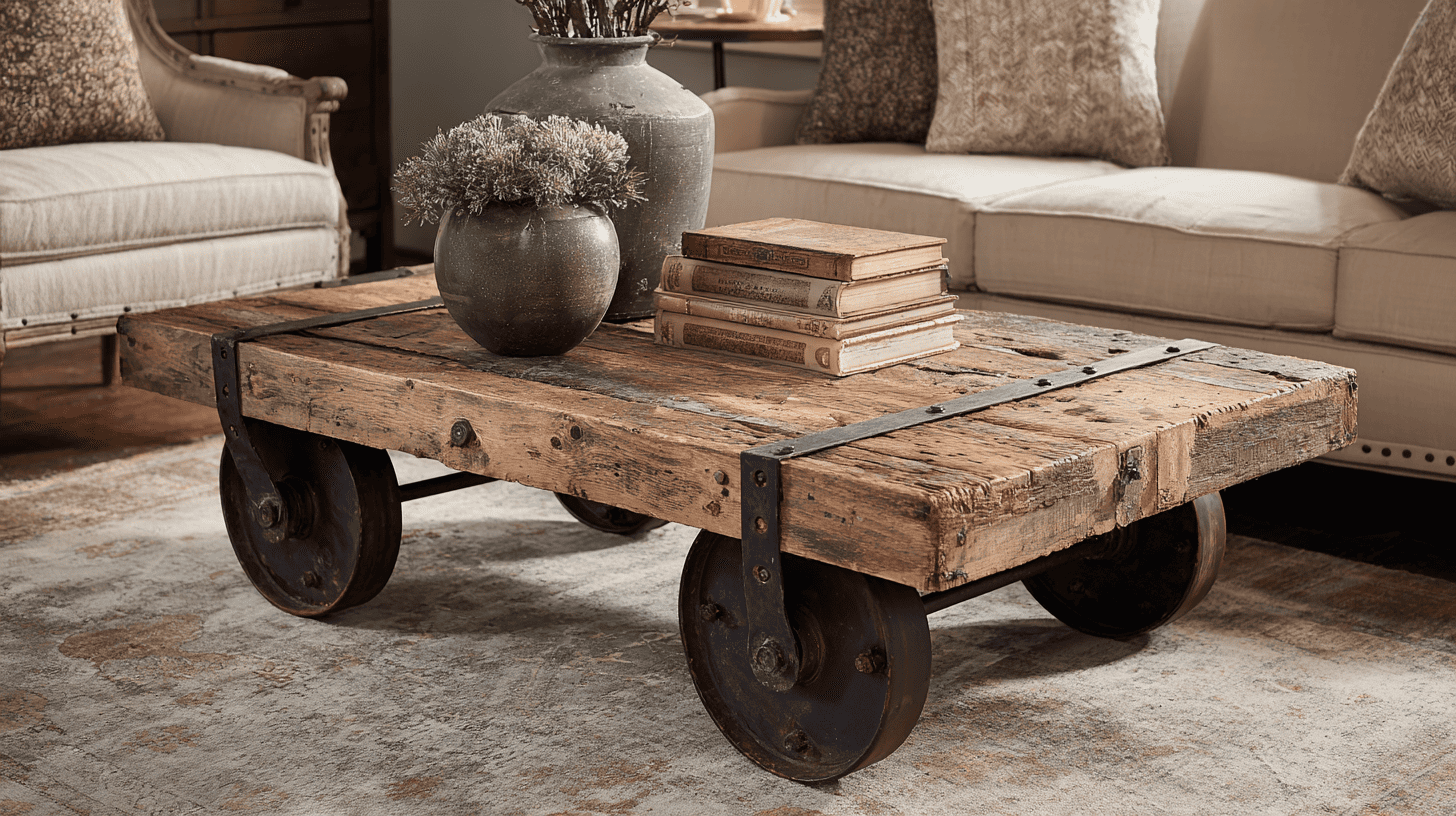 repurposed factory carts