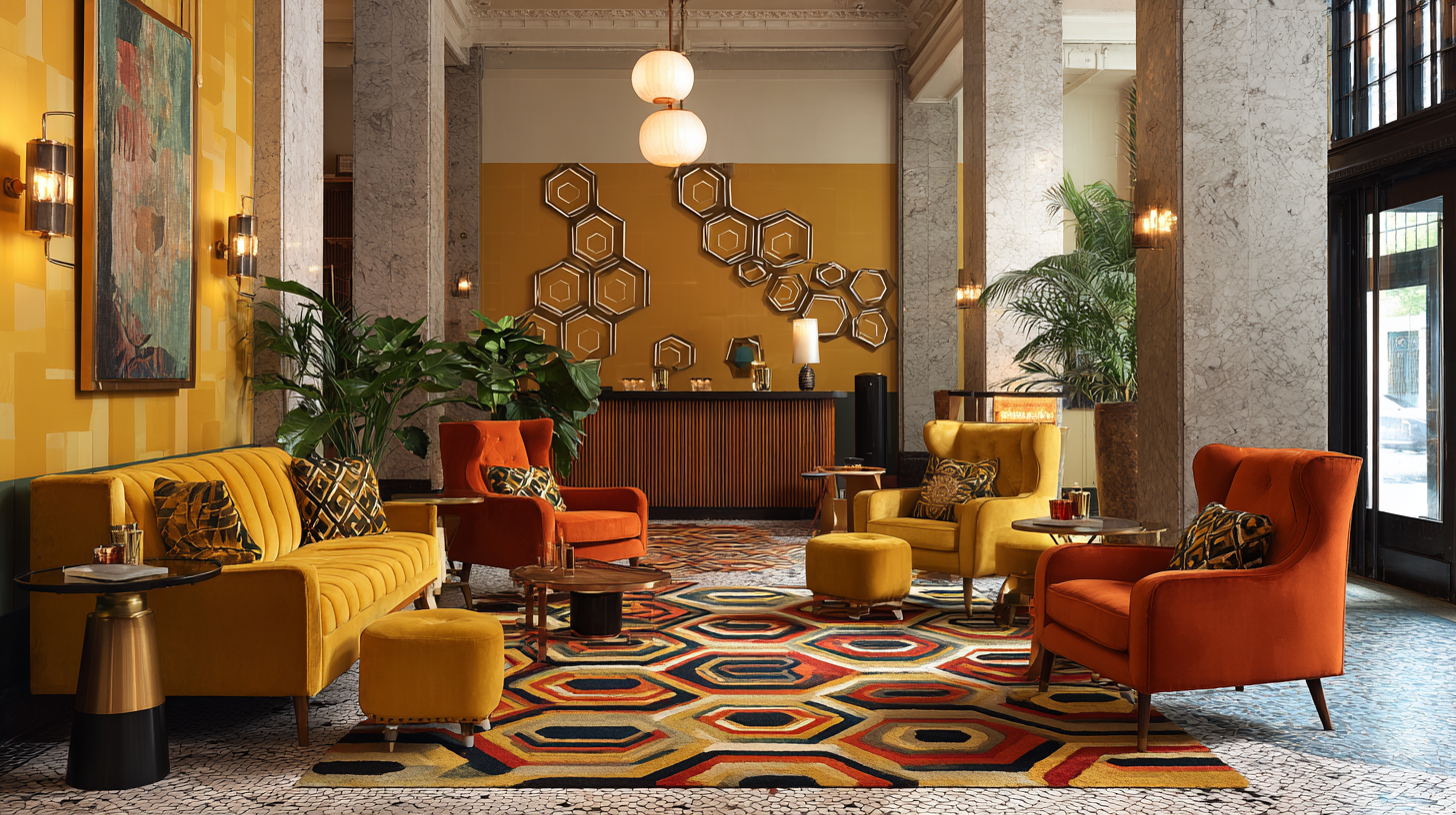 retro mid century hotel design