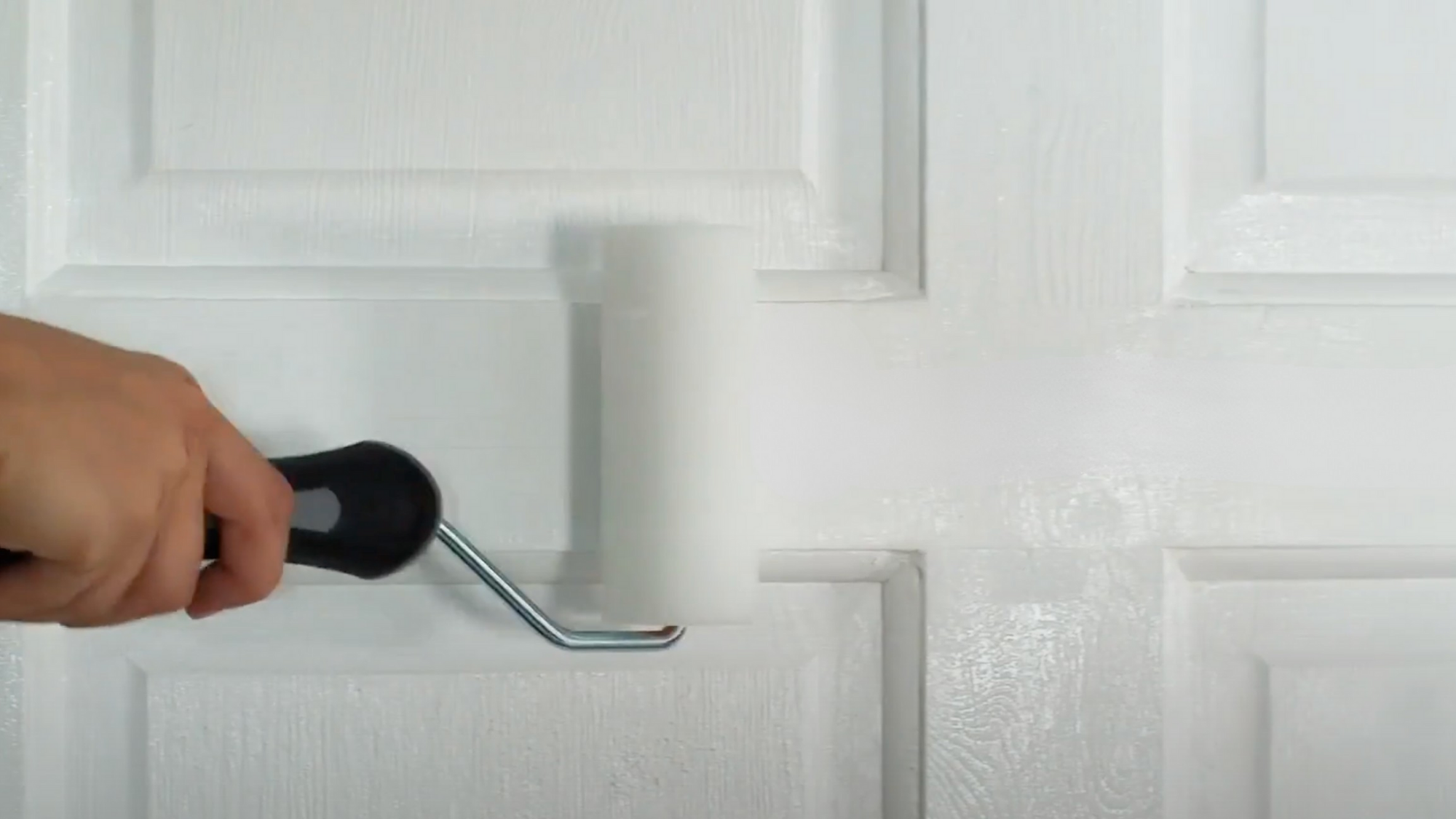 roll the flat surfaces for even coverage