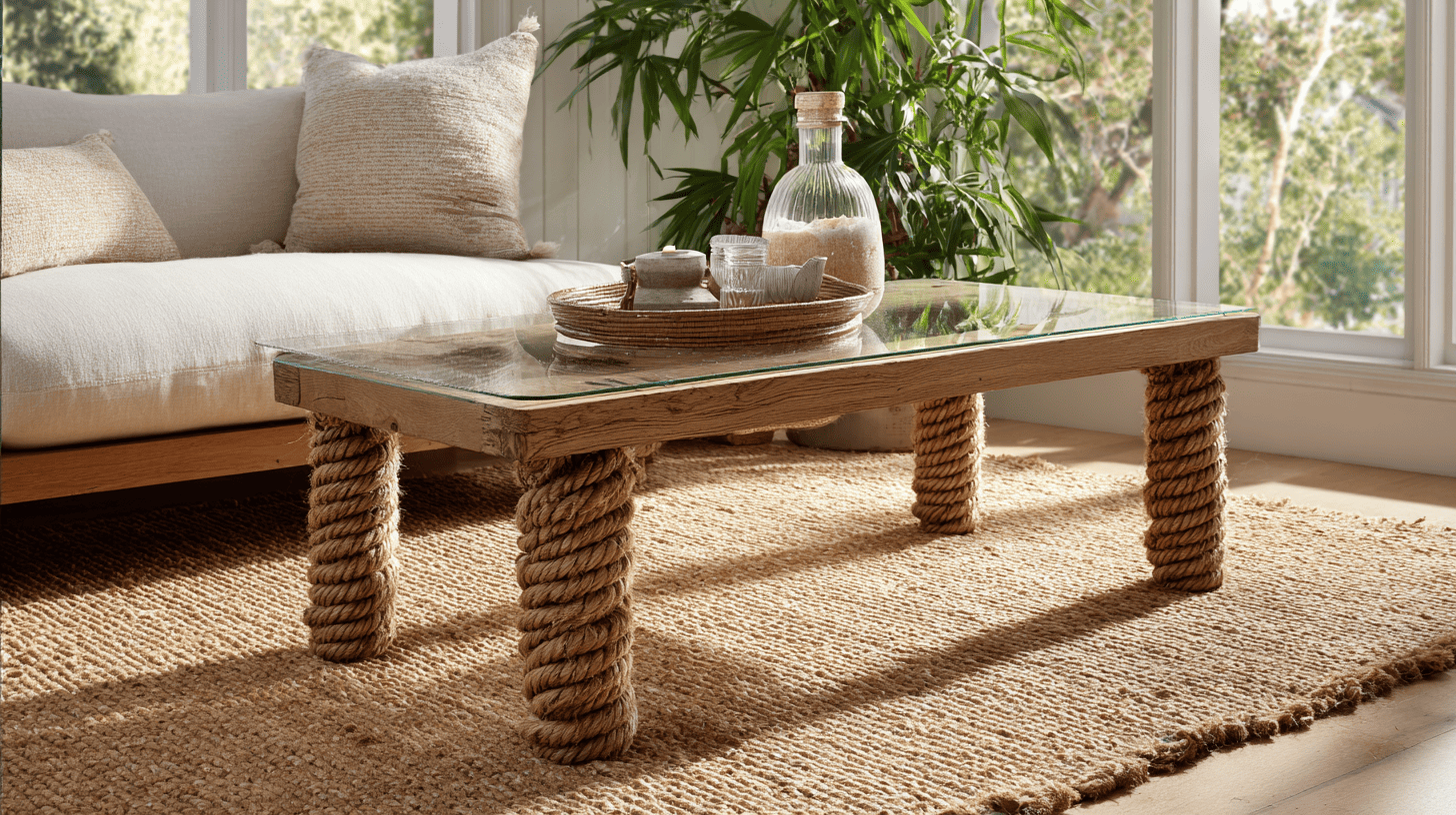 rope wrapped table legs