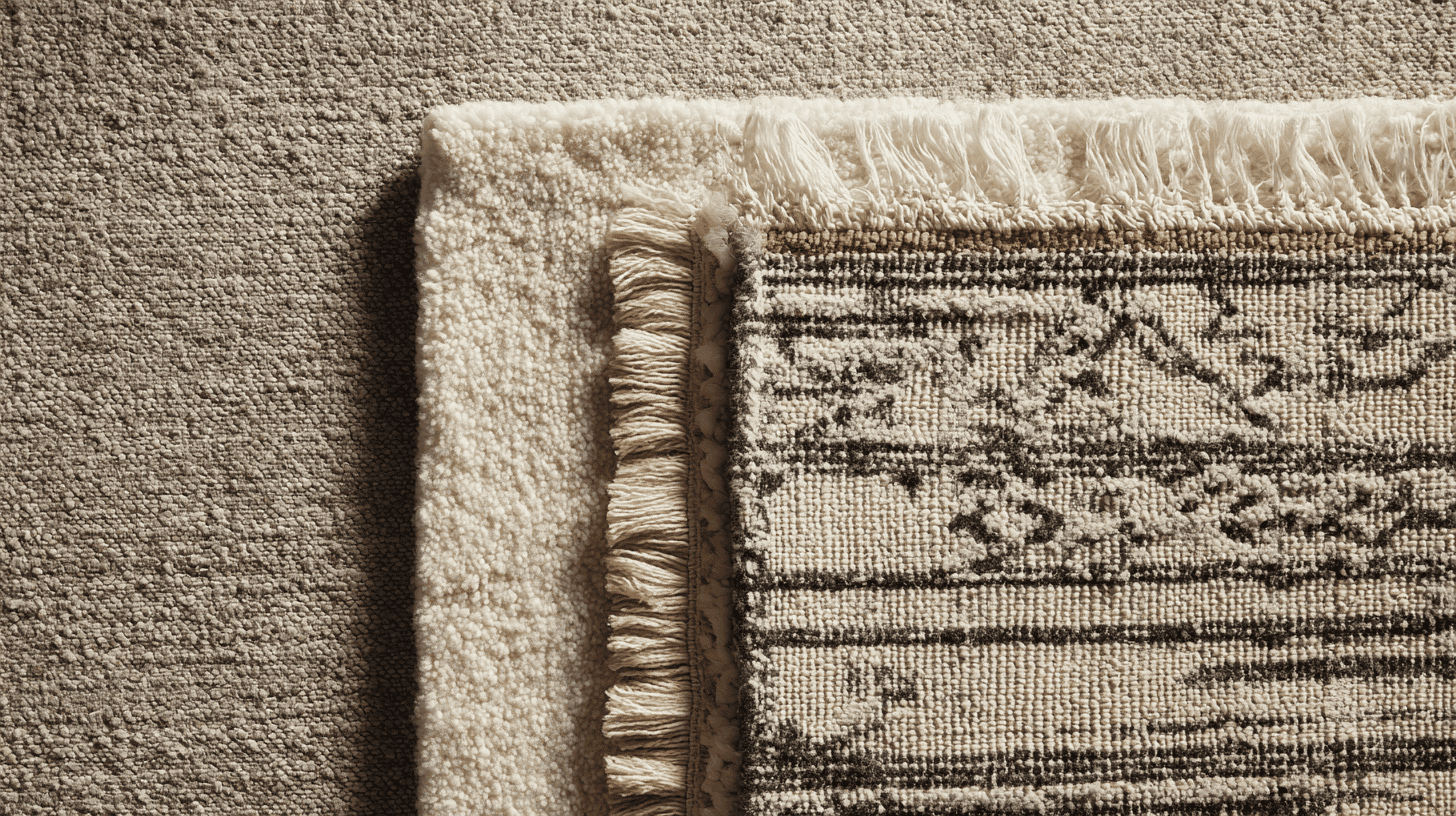 soft area rug layering