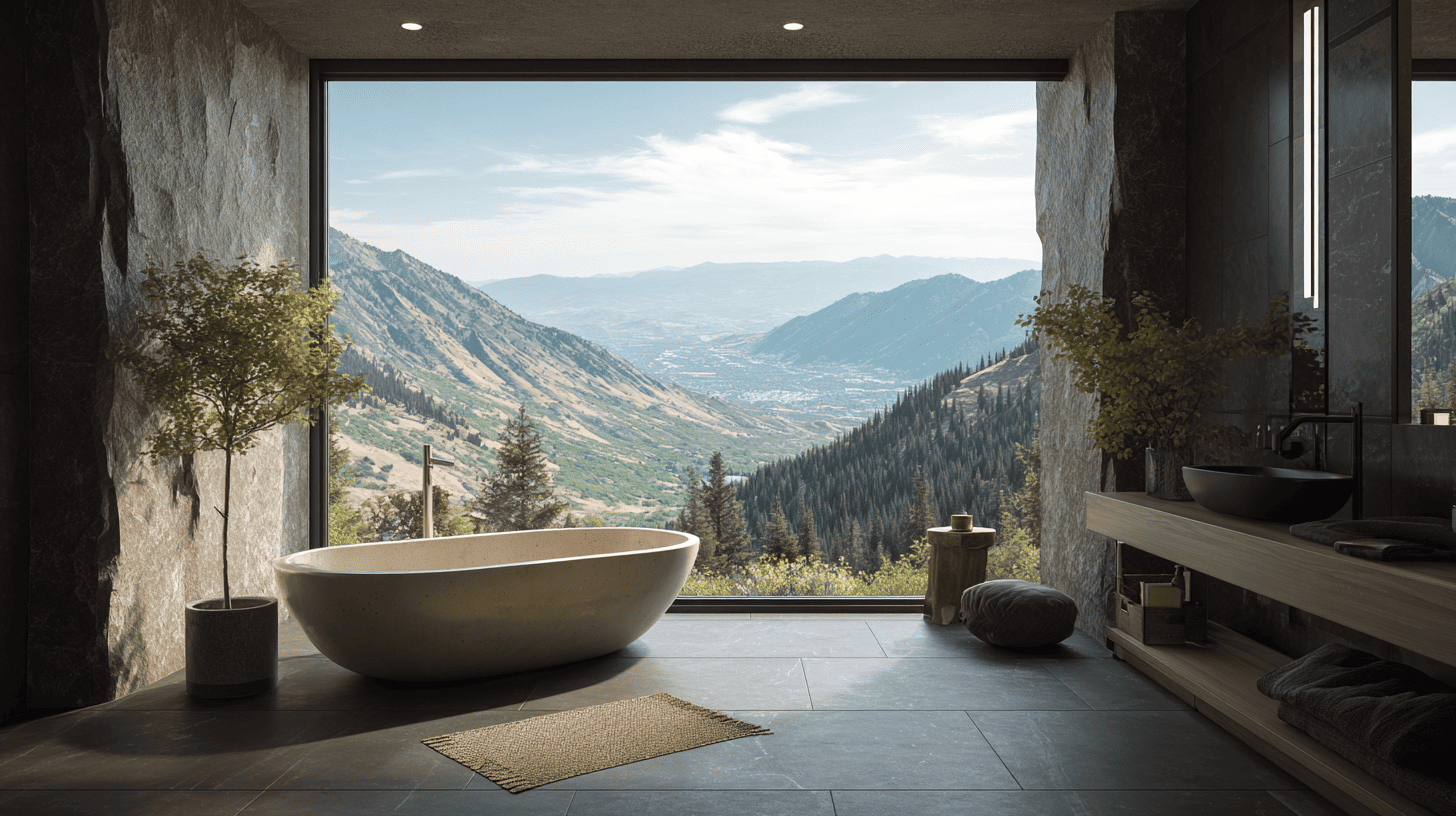 spa like mountain bathroom retreats