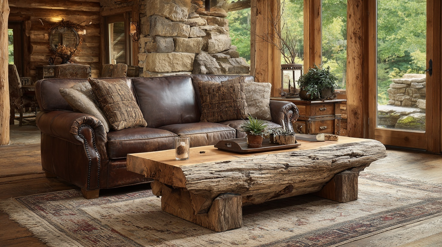 split log coffee table