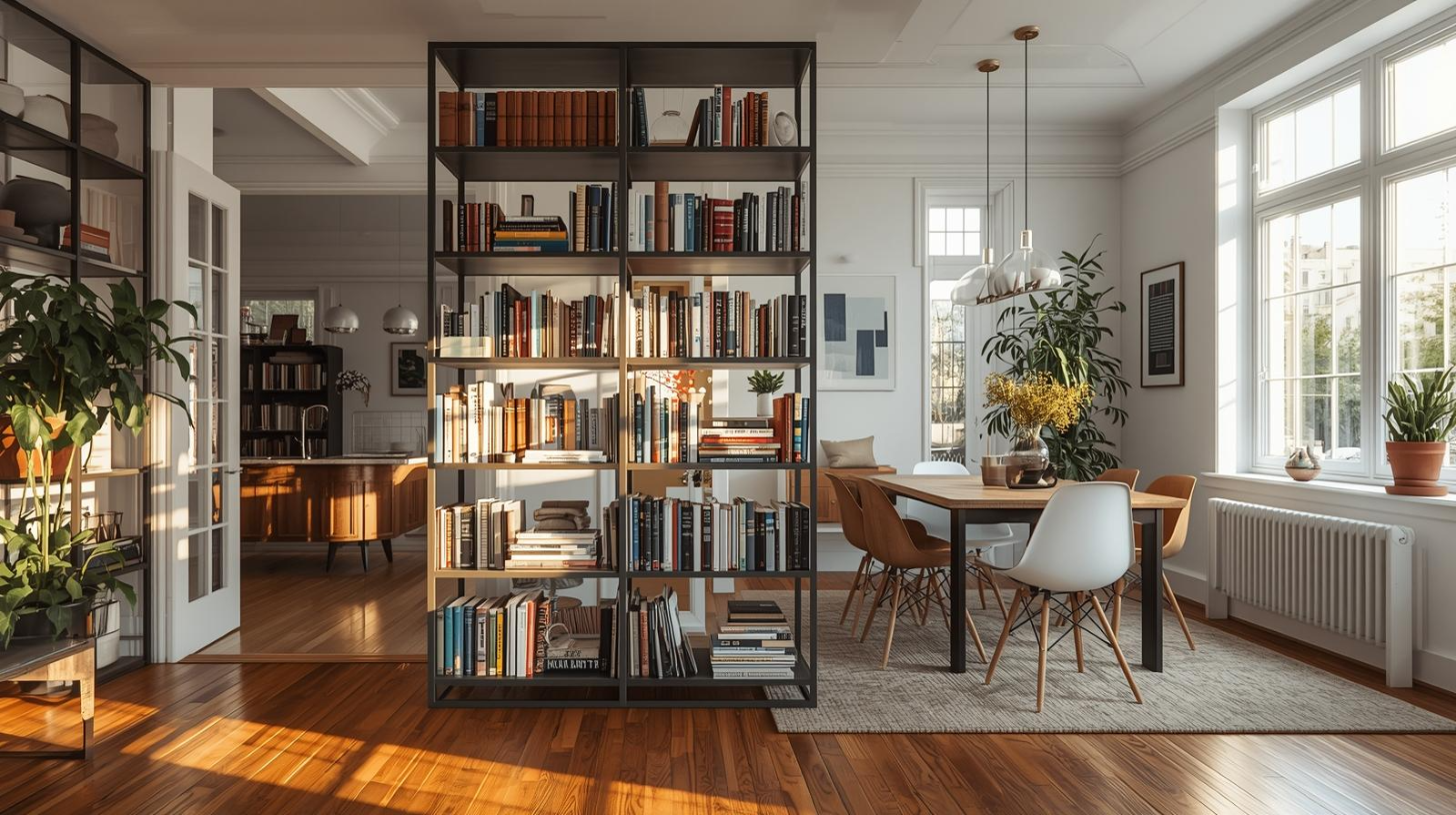 Use Bookcases as Room Dividers