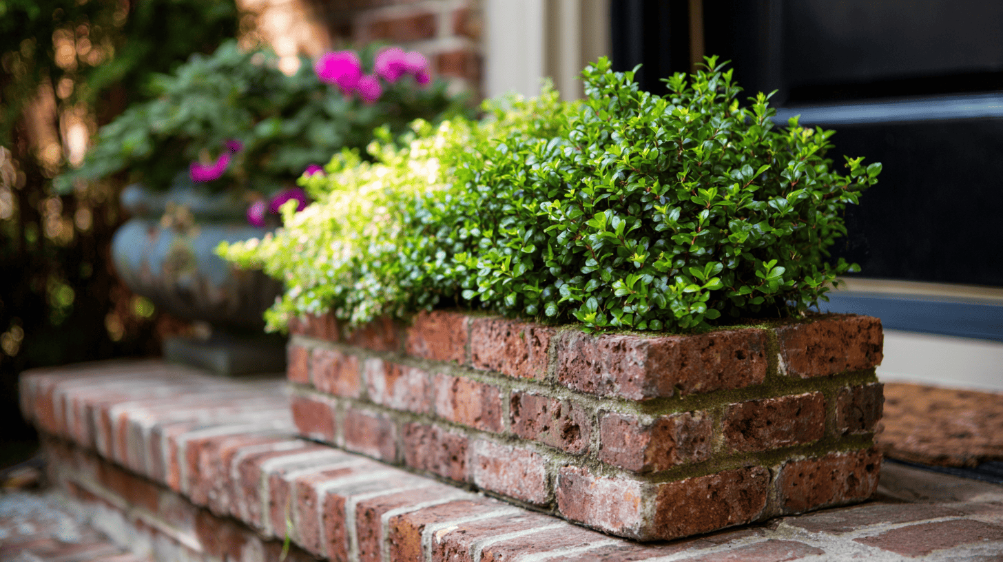 use brick planters for structure