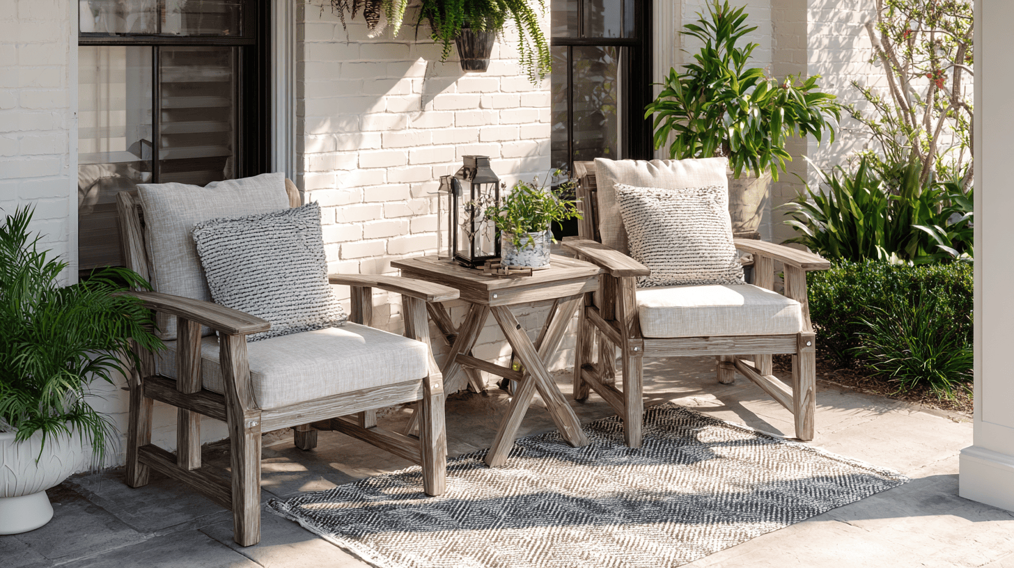 use matching outdoor furniture sets