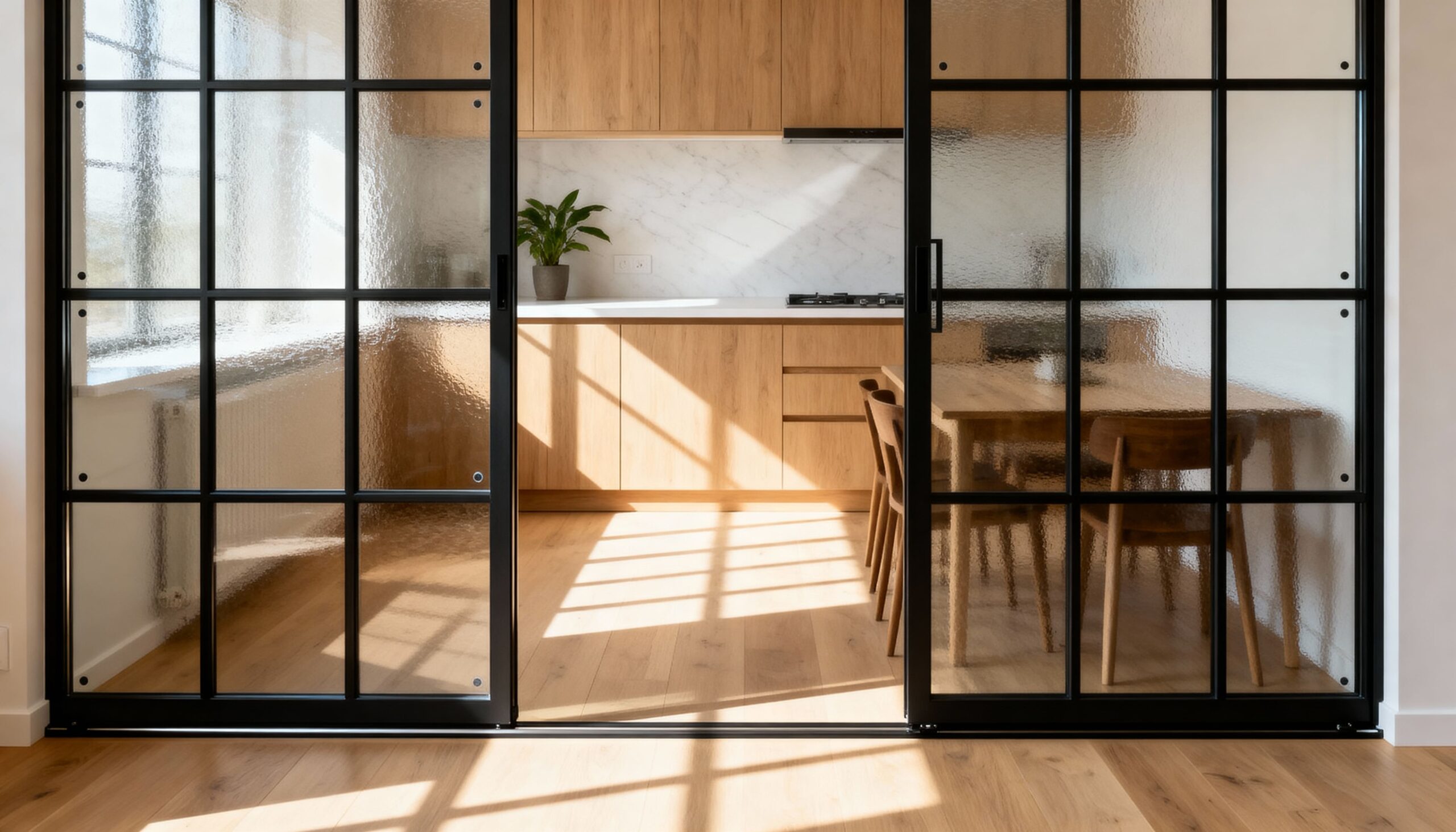 use metal framed glass partitions