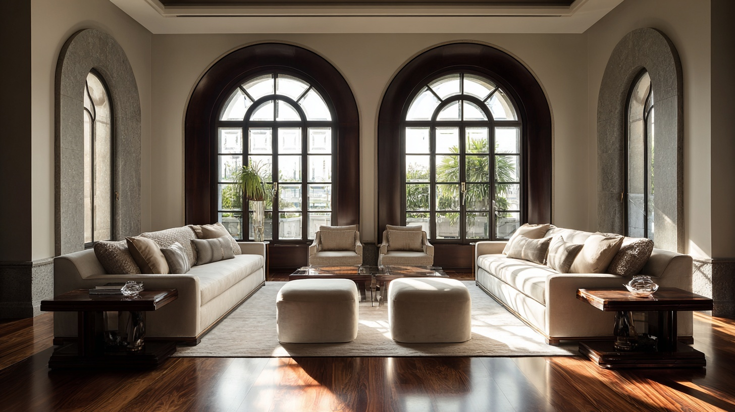 use symmetrical furniture arrangement